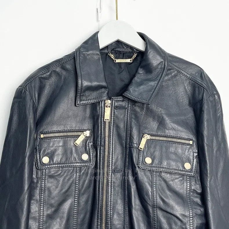 Versace Versace Dark blue full leather motorcycle jacket Size US M / EU 48-50 / 2 - 3 Thumbnail