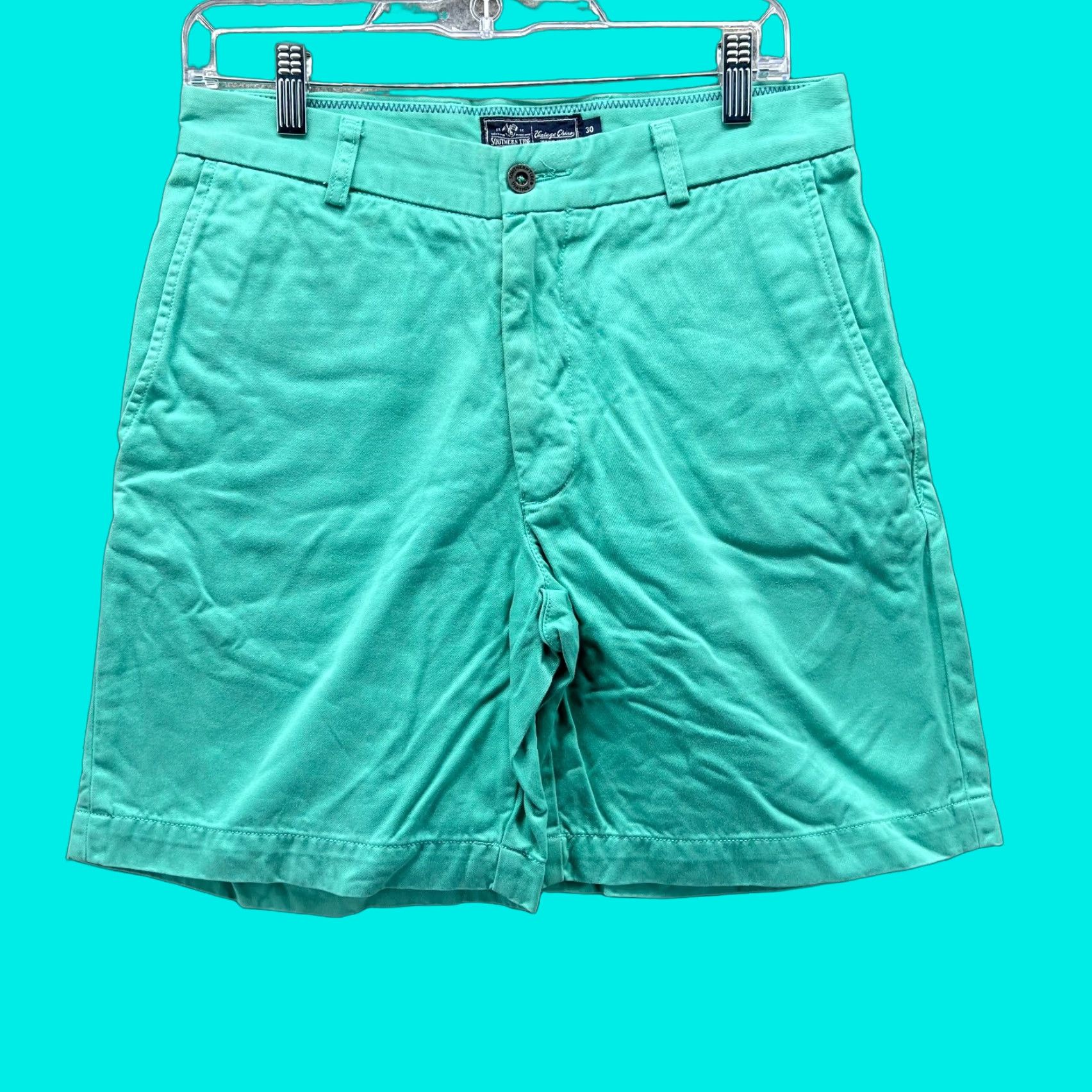 Southern Tide VINTAGE Southern Tide Shorts Mens 30 Chino Flat Front Canvas Cotton Blue 30 Inseam 6in Regular Pocket Button Relaxed Casual Mens Size US 30 / EU 46 - 1 Thumbnail