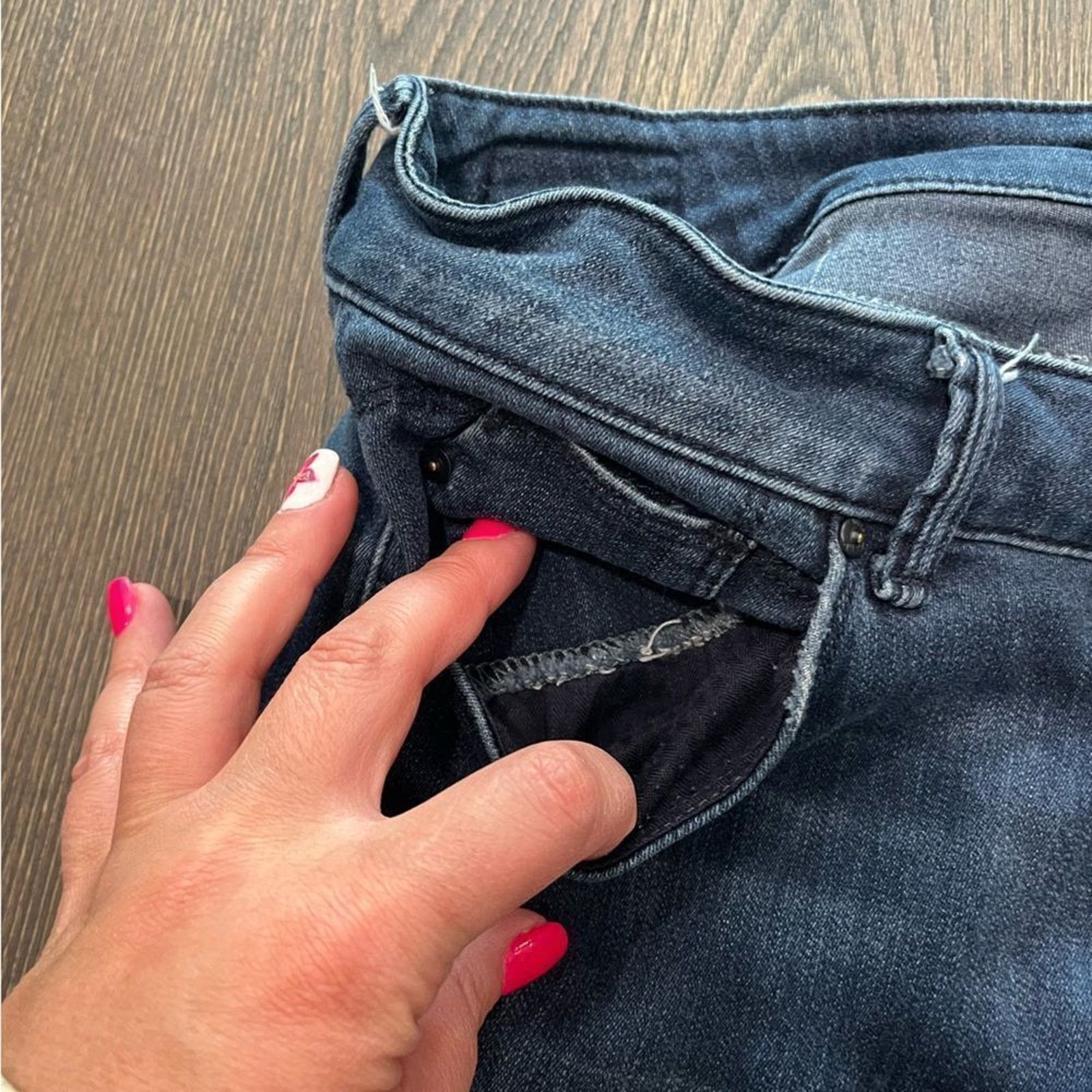 Vintage Fade to Blue Super Skinny Jeans Dark Wash Size 31 Size 31" - 7 Thumbnail