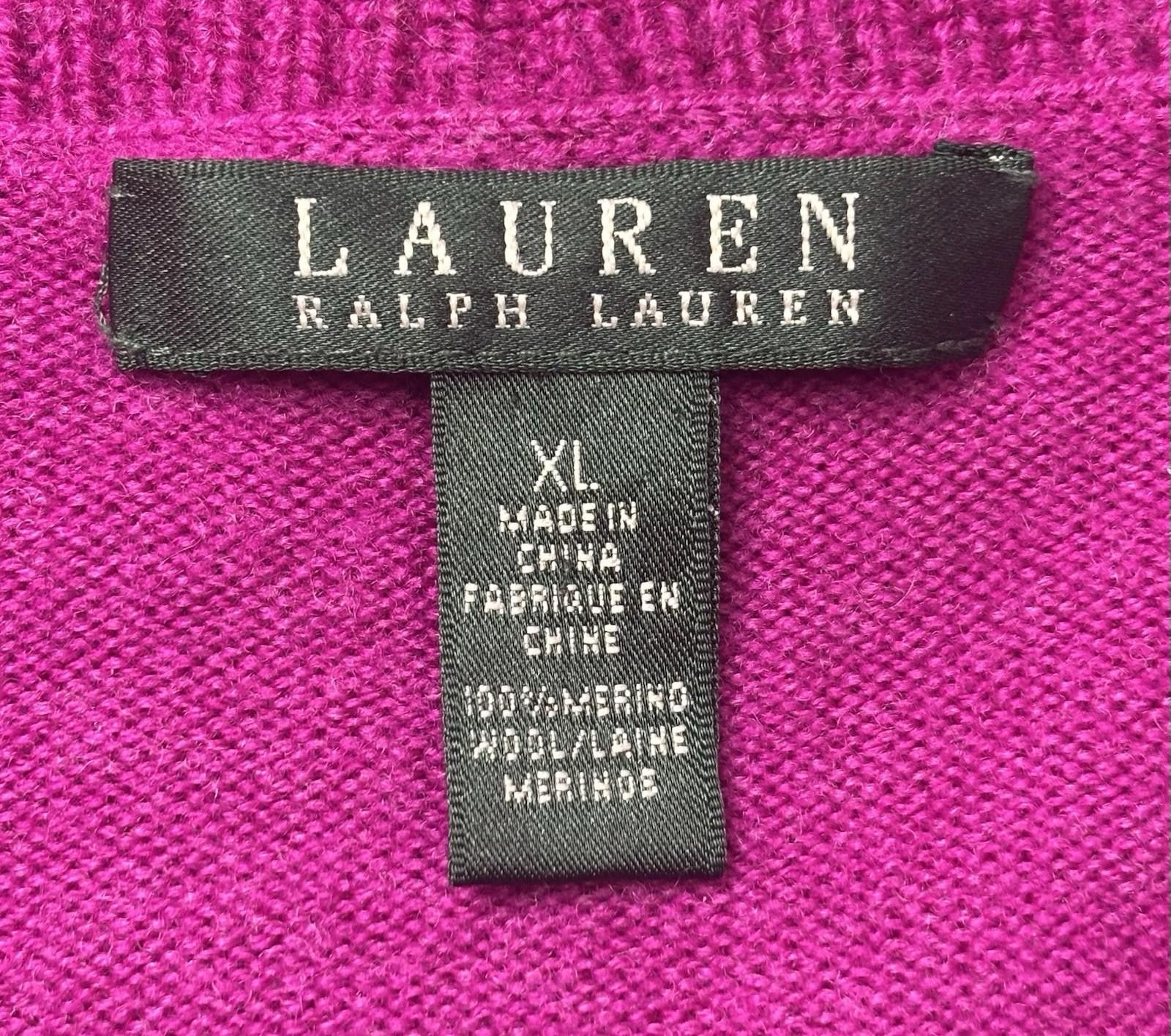 Lauren Ralph Lauren Lauren Ralph Lauren Cardigan Sweater Merino Wool Shawl Size XL / US 12-14 / IT 48-50 - 2 Thumbnail