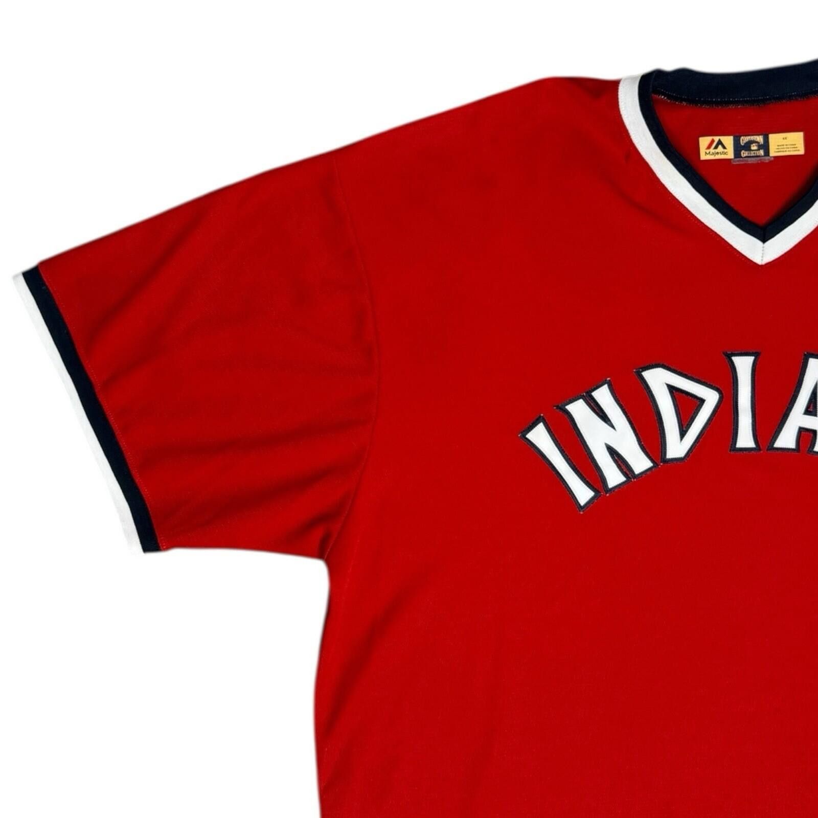 Majestic Cleveland Indians Jersey Throwback Cooperstown 4XL Size ONE SIZE - 4 Thumbnail