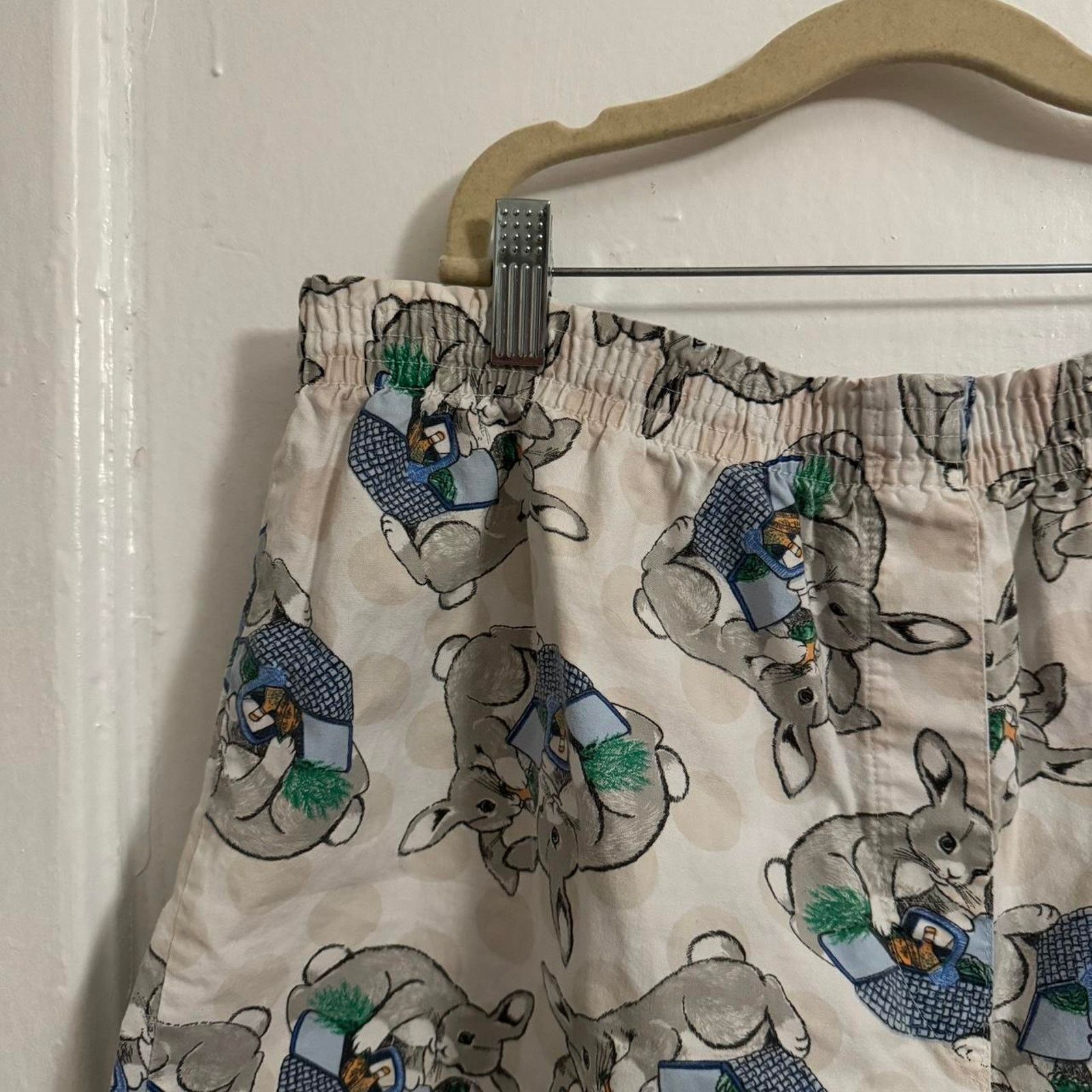 Other Vintage Sleepygirl USA 100% Cotton Bunny Print Shorts XL Size 36" / US 14 / IT 50 - 3 Thumbnail