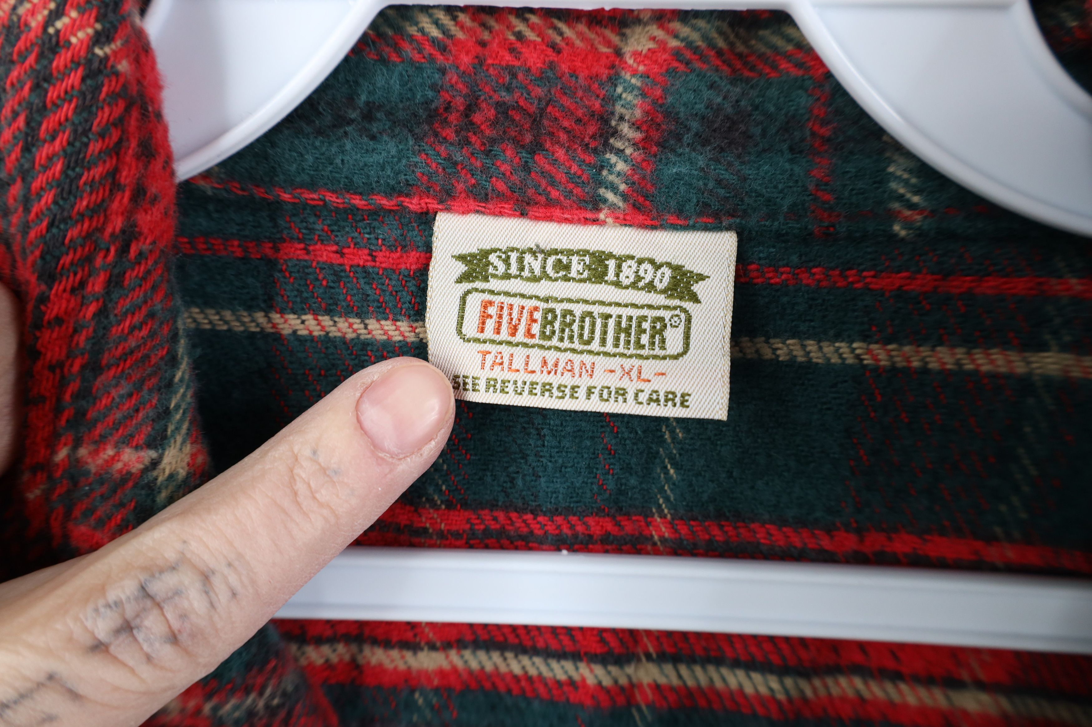 FiveBrother Vintage 90s Five Brother Heavyweight Button Shirt Plaid USA Size US XL / EU 56 / 4 - 5 Thumbnail