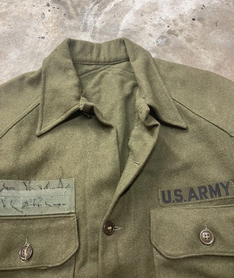 Vintage Vintage 1950s Korean War Era US Army OG-108 Wool Field Shirt Size US L / EU 52-54 / 3 - 3 Thumbnail