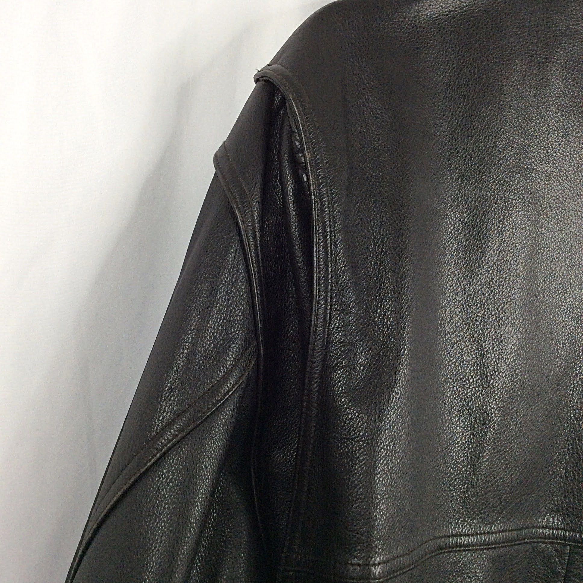 Eddie Bauer Eddie Bauer Genuine Leather Bomber Jacket Full Zip Car Coat Size US XXL / EU 58 / 5 - 6 Thumbnail