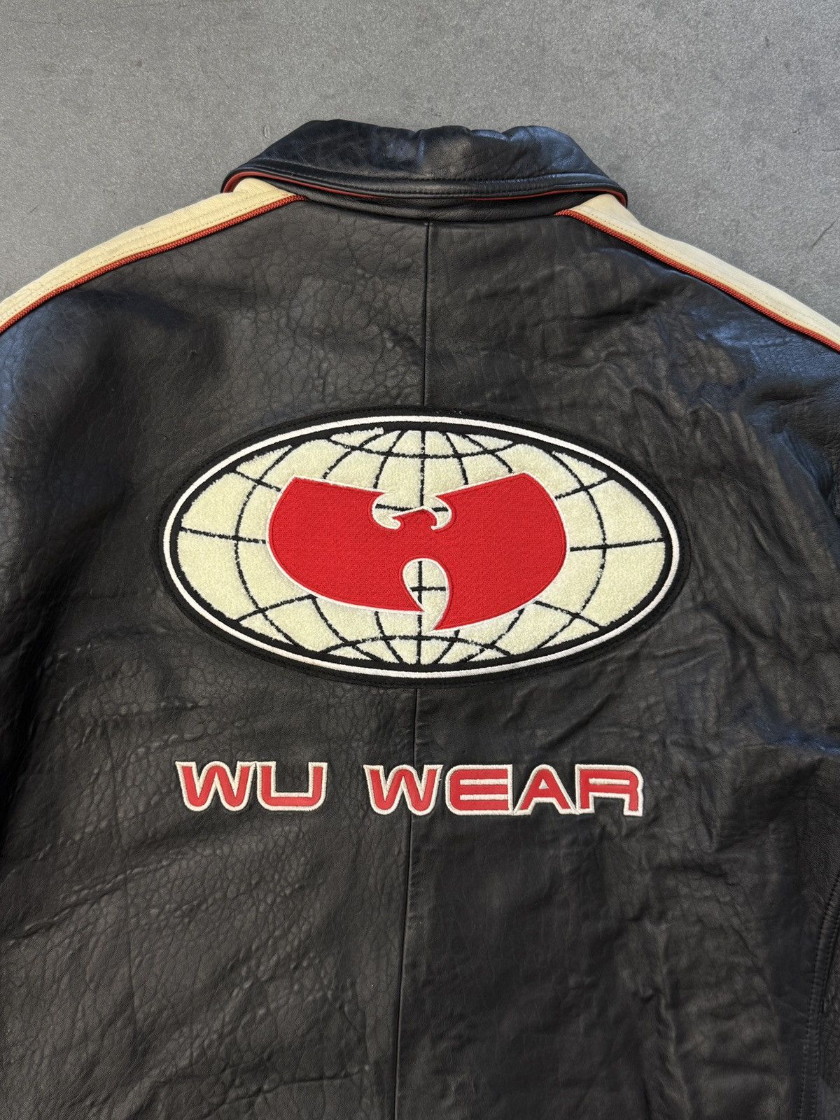 Vintage ‘90s Vintage Wu-Wear Leather Jacket Size US XXL / EU 58 / 5 - 5 Thumbnail