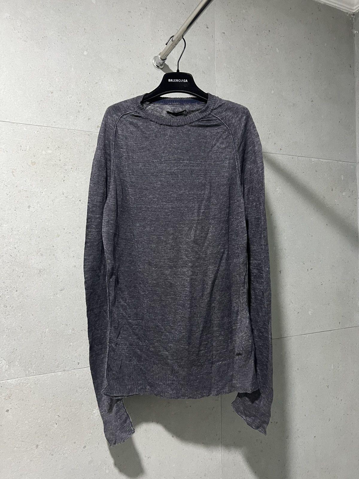 image of Diesel Light Weight Mesh Knit Sweater in Grey, Men's (Size Small)