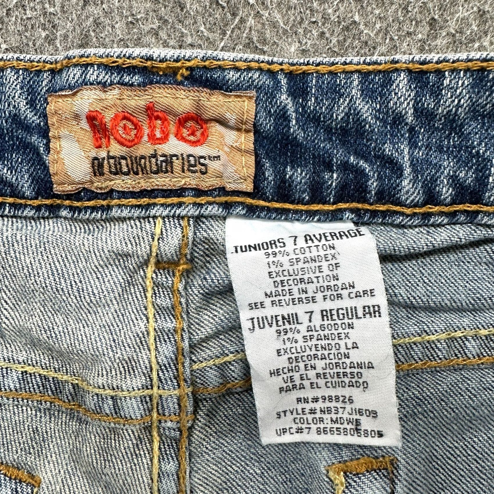 Vintage VINTAGE No Boundaries NOBO Jeans Juniors 7 Blue Bootcut Flare Light Low Rise Y2K Womens Jeans 5-Pocket Inseam 33in Size 28" / US 6 / IT 42 - 3 Thumbnail