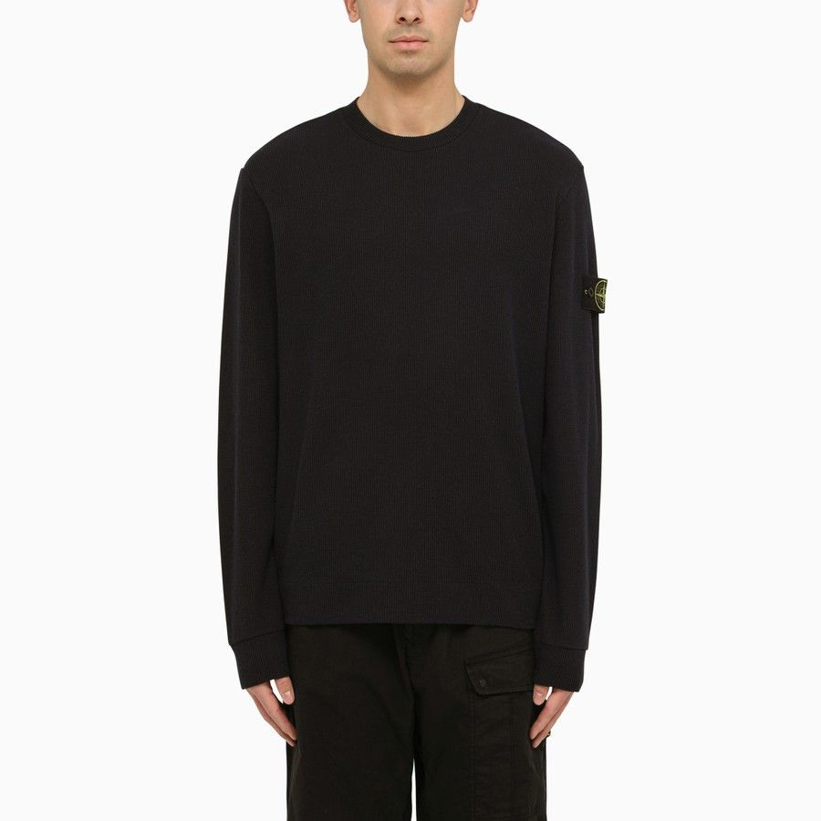 o1d2blof0624 Logo Crewneck Sweaters in Navy Blue