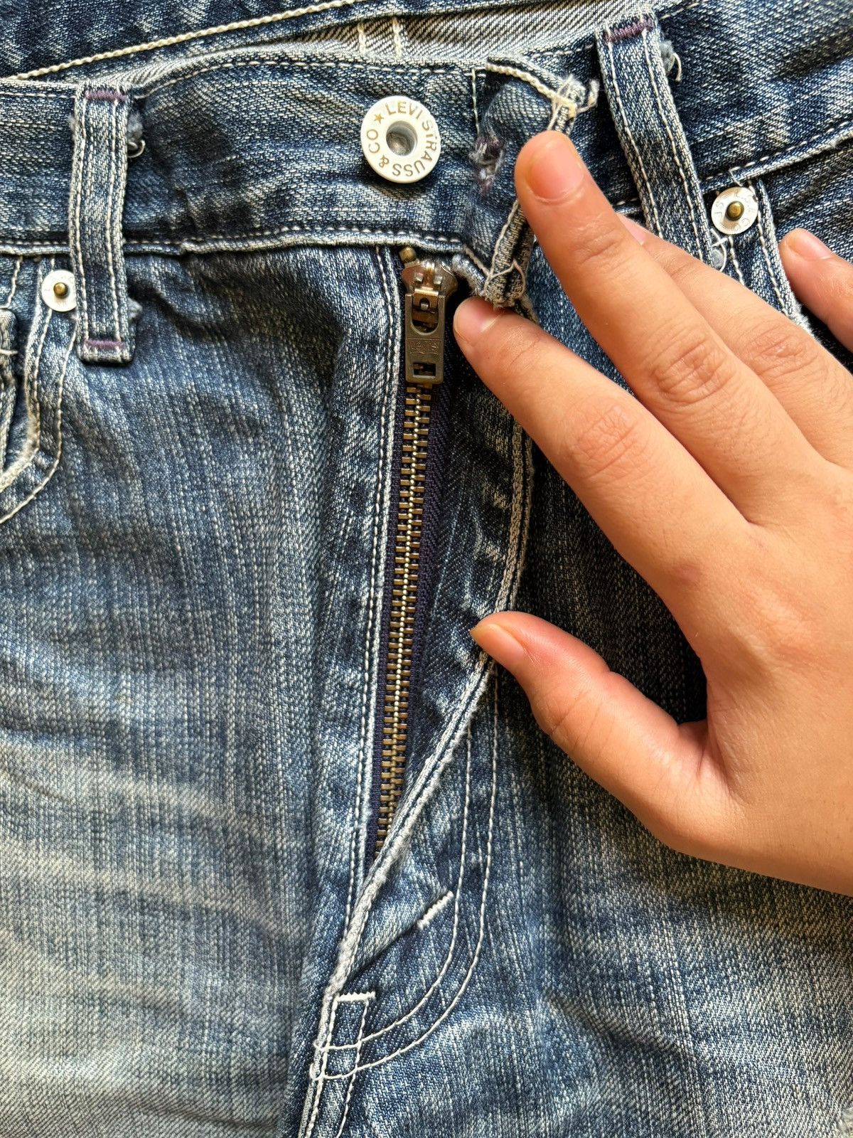 Levi's SALES🔥🔥Vintage 90s Levis 503 Mud Wash Loose Jean Shorts Size US 32 / EU 48 - 3 Thumbnail
