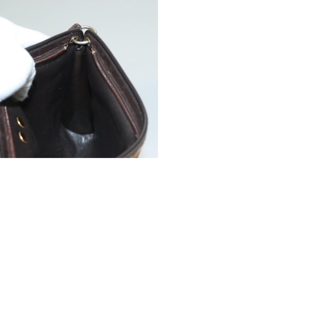 Dior DIOR Trotter Canvas Shoulder Bag Brown Gold Size ONE SIZE - 12 Thumbnail