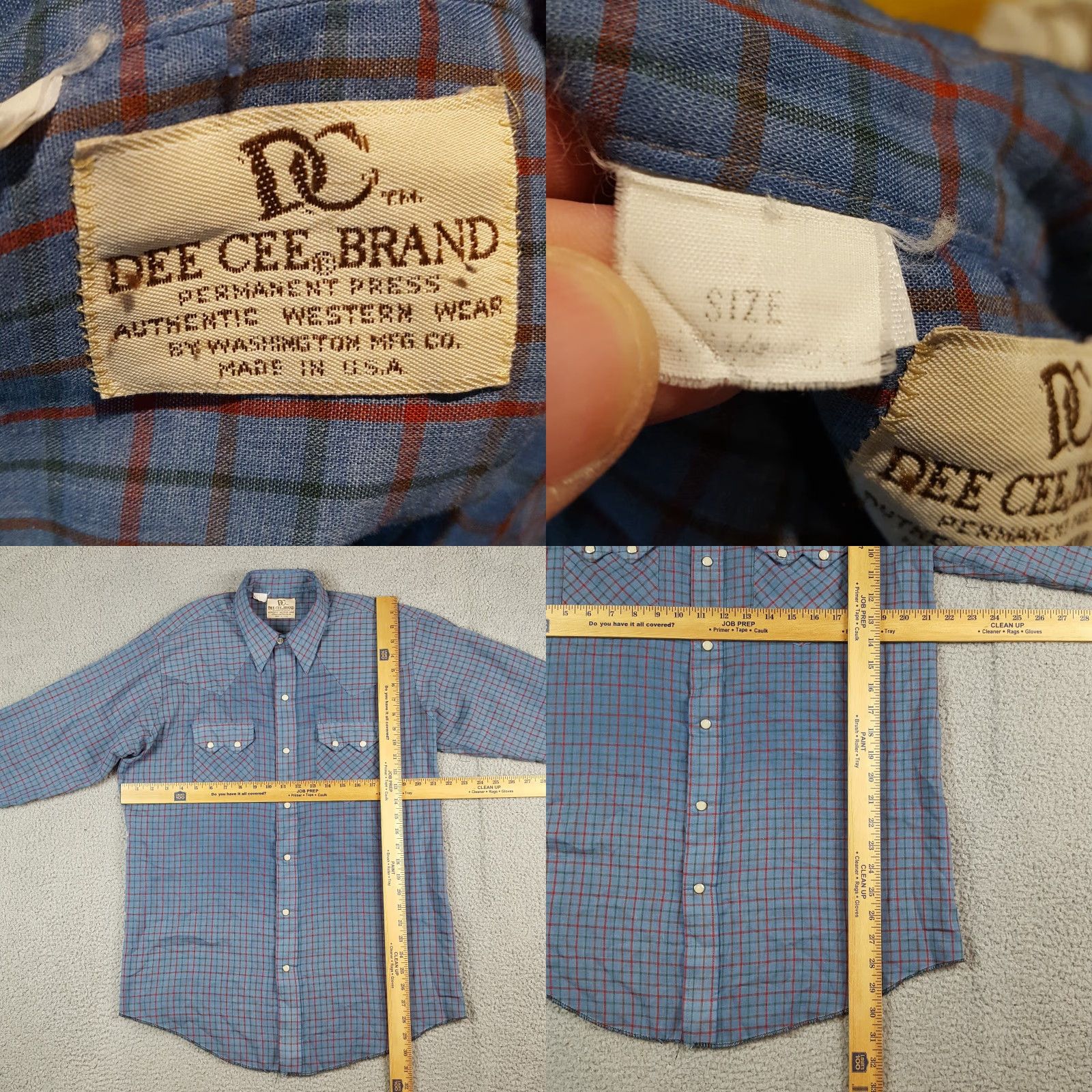 Vintage VINTAGE Dee Cee Faded Western Pearl Snap Size L Button-Up Cowboy Rockabilly Shirt Size US L / EU 52-54 / 3 - 8 Thumbnail