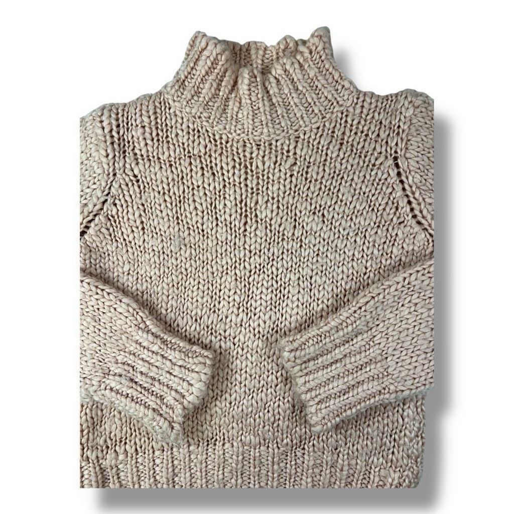 Free People Free People Pink Wool Mock Neck Chunky Sweater Size Medium Size M / US 6-8 / IT 42-44 - 2 Thumbnail