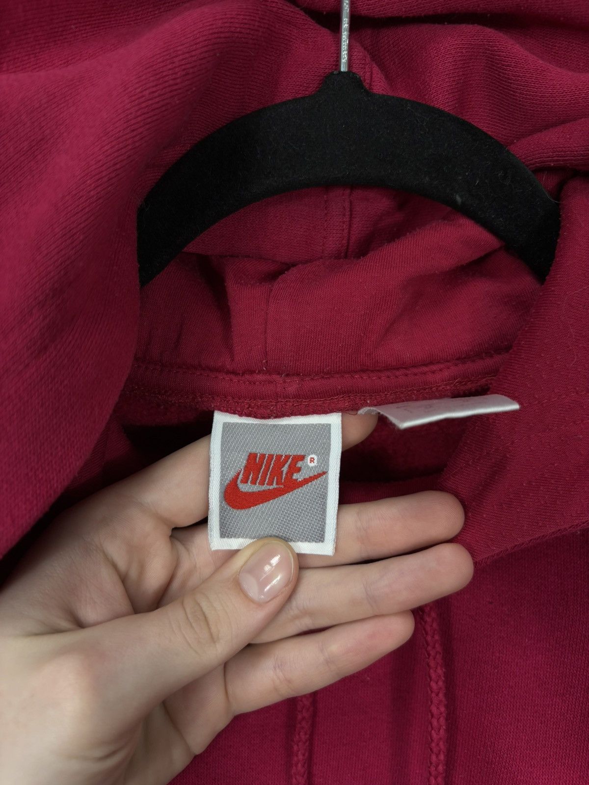 Nike Vintage 1990s Nike Big Embroidered Logo Retro Hype Hoodie Size US M / EU 48-50 / 2 - 11 Thumbnail