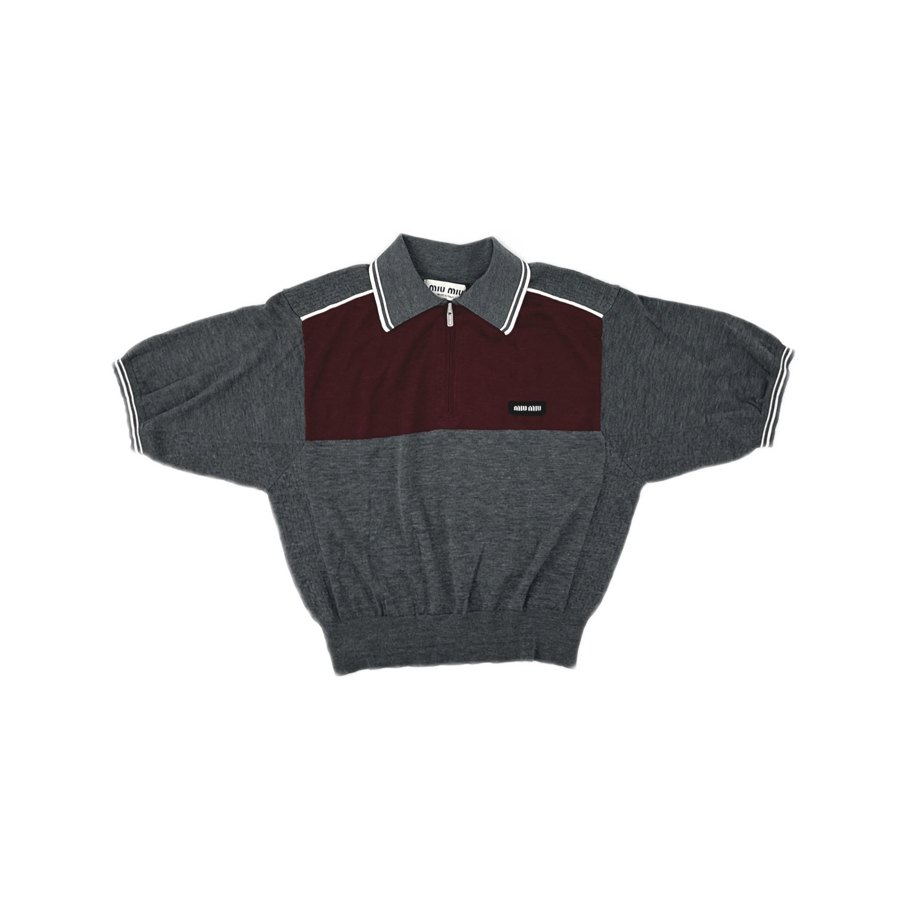 Miu Miu Miu Miu Colorblock Zip Polo Size 36 Size XS / US 0-2 / IT 36-38 - 1 Thumbnail