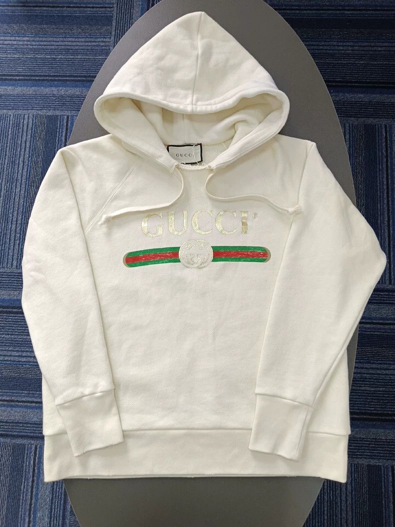 Gucci Gucci Sequin logo double dog embroidered hooded sweatshirt Size US XS / EU 42 / 0 - 1 Thumbnail