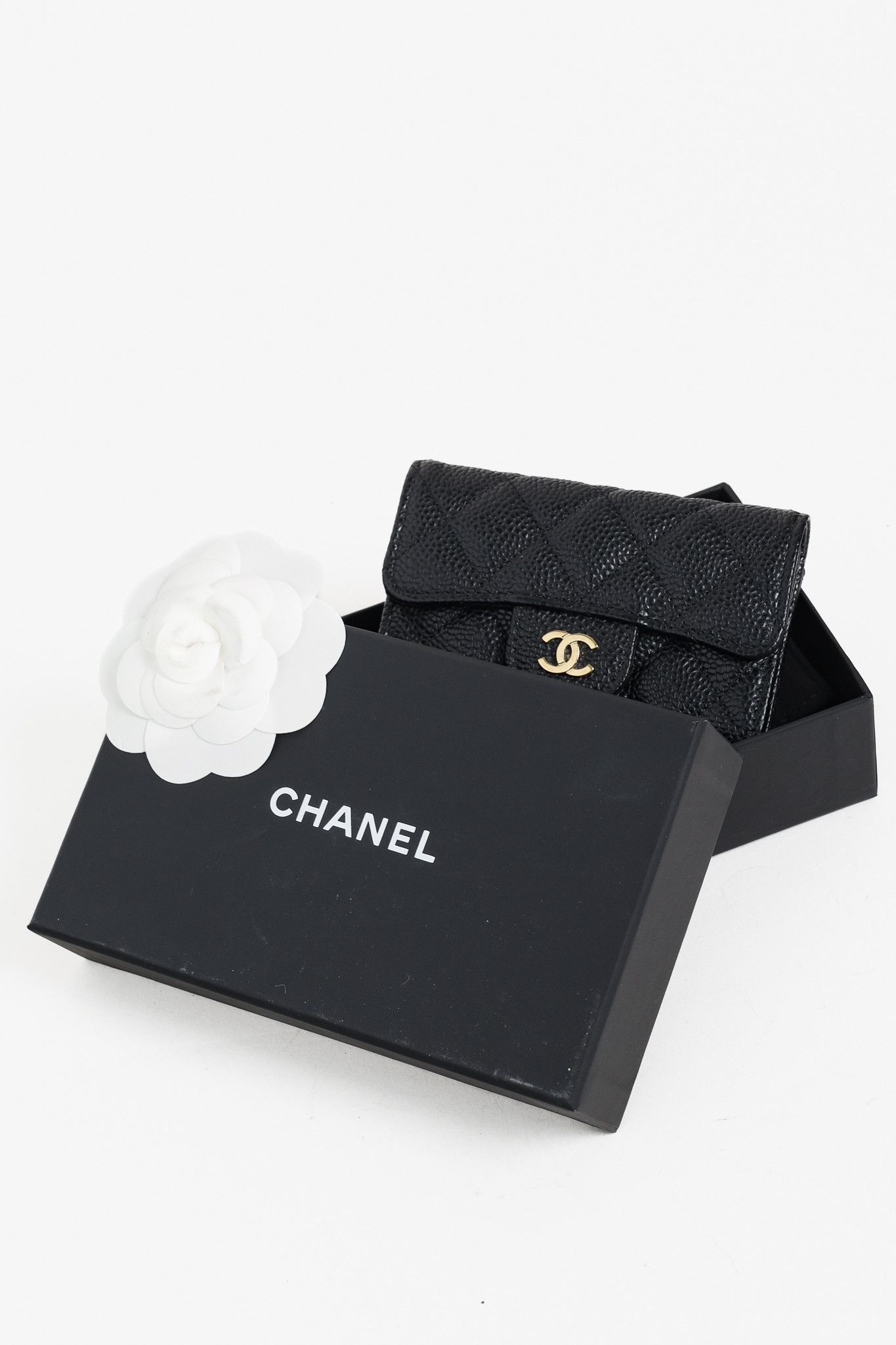 Chanel Chanel Black Caviar Leather Flap Card Holder Wallet Size ONE SIZE - 12 Thumbnail