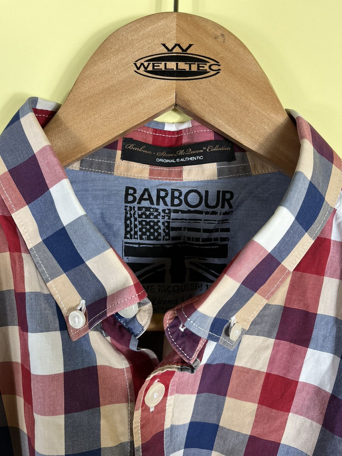 Barbour × Urban Classics Barbour international Steve McQueen checkered shirts butto Size US L / EU 52-54 / 3 - 3 Thumbnail