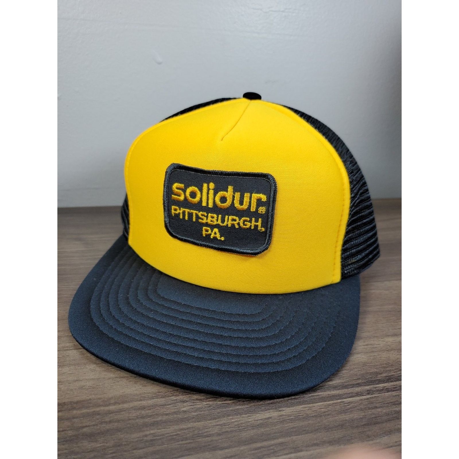 Vintage Solidur Snapback Cap Pittsburgh PA Trucker Hat Pennsylvania Size ONE SIZE - 7 Thumbnail