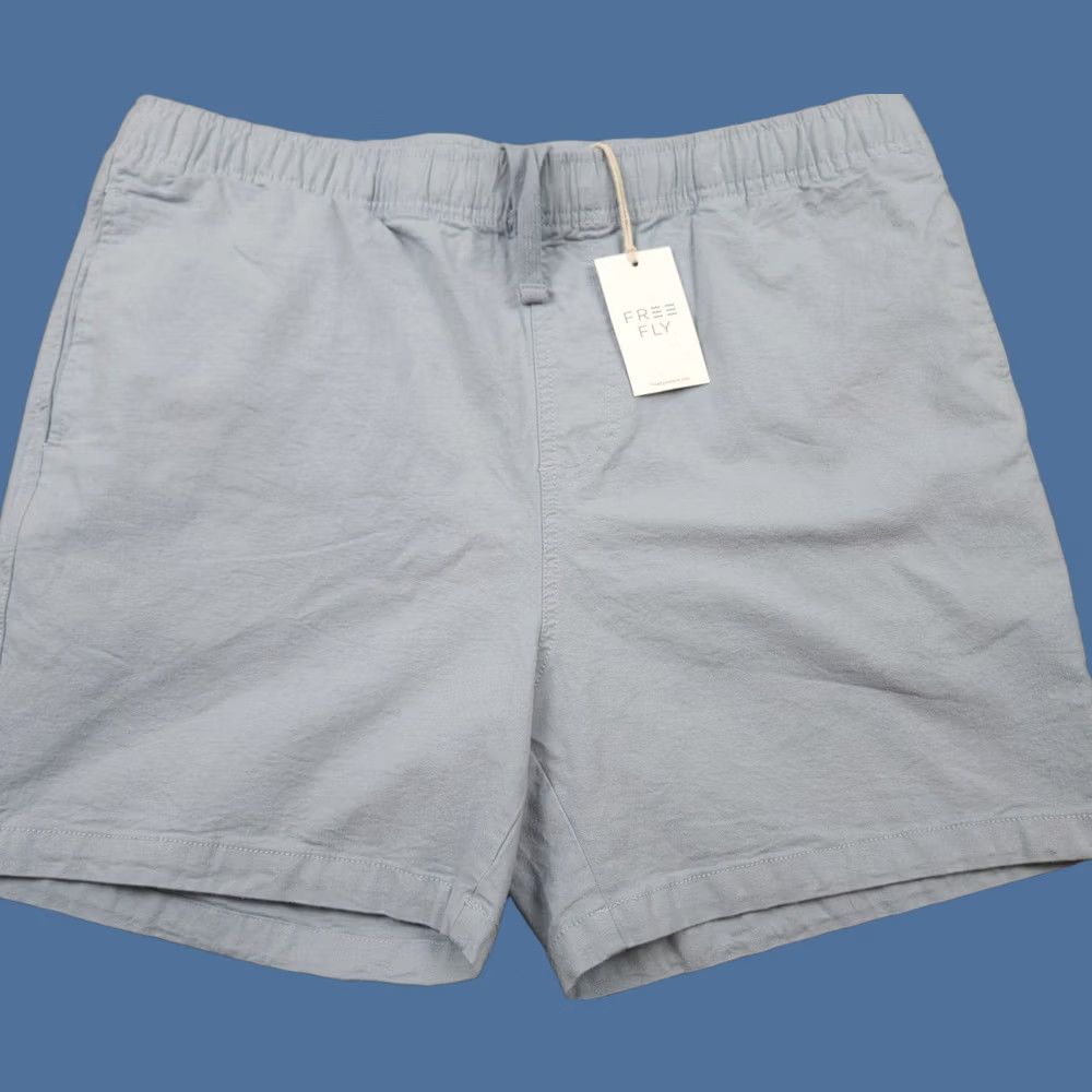Vintage Free Fly Shorts Mens XL Blue Canvas Pockets Drawstring Elastic Waist Cotton Spandex Bamboo Beach Outdoor 90s (If applicable) No—Oops Size US 36 / EU 52 - 1 Thumbnail