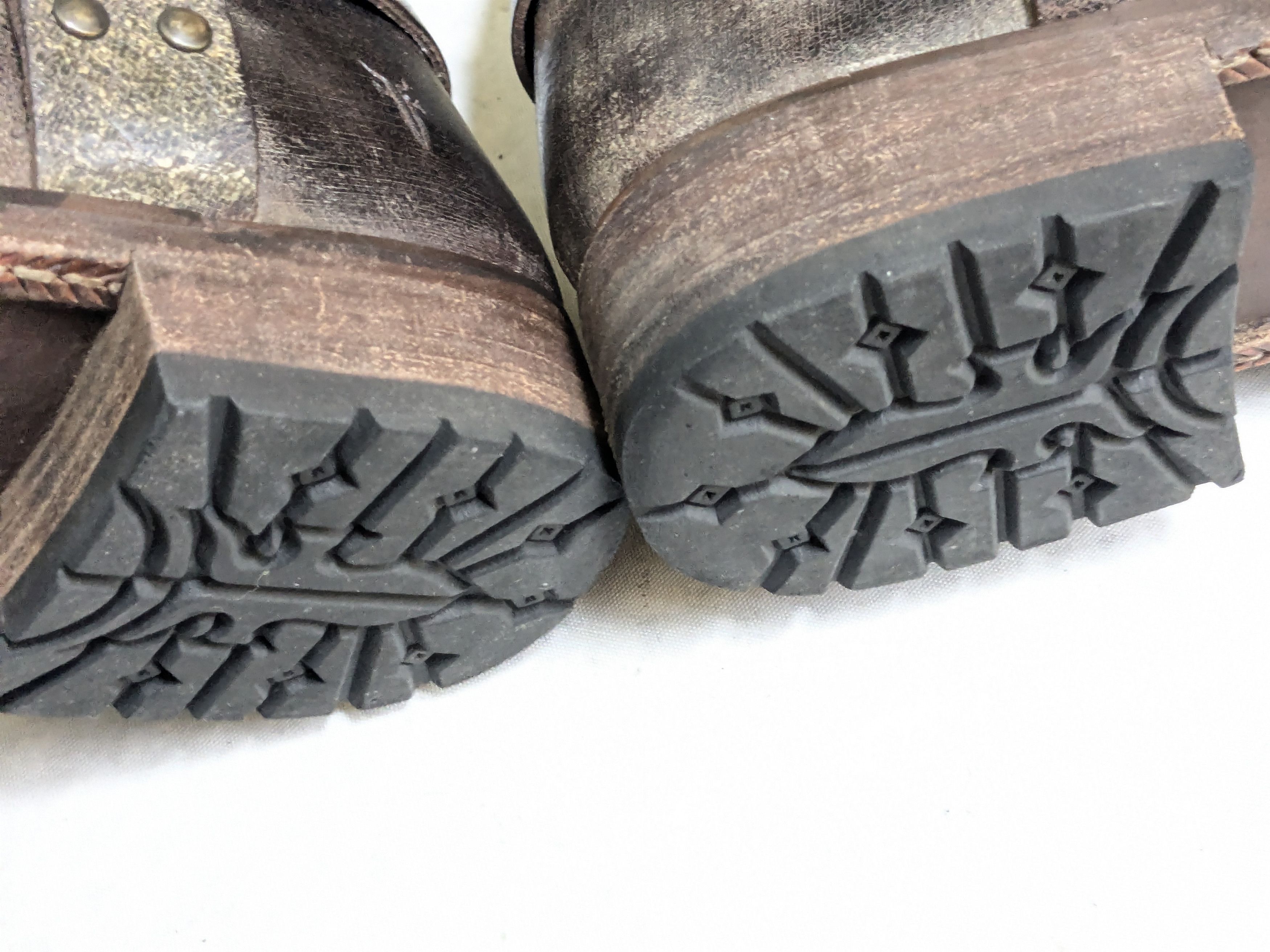 Frye Frye Harness Brown Leather 9.5 D Leather Buckle Punk Size US 9.5 / EU 42-43 - 12 Thumbnail
