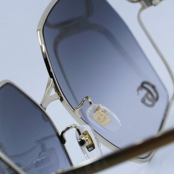 Gucci Gucci GG0817S 006 Sunglasses Gold Geometric Frame, Grey Size ONE SIZE - 5 Thumbnail