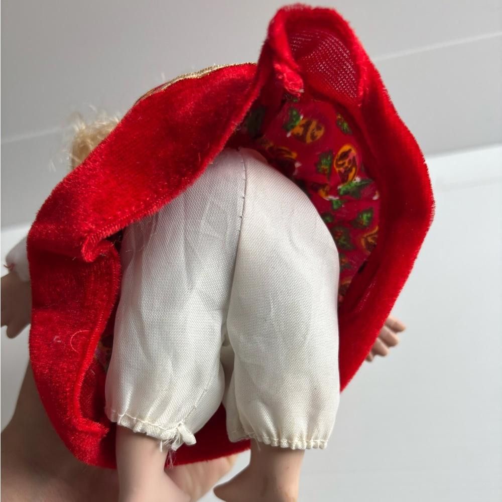 Designer Vintage Porcelain Christmas Doll Size ONE SIZE - 3 Thumbnail