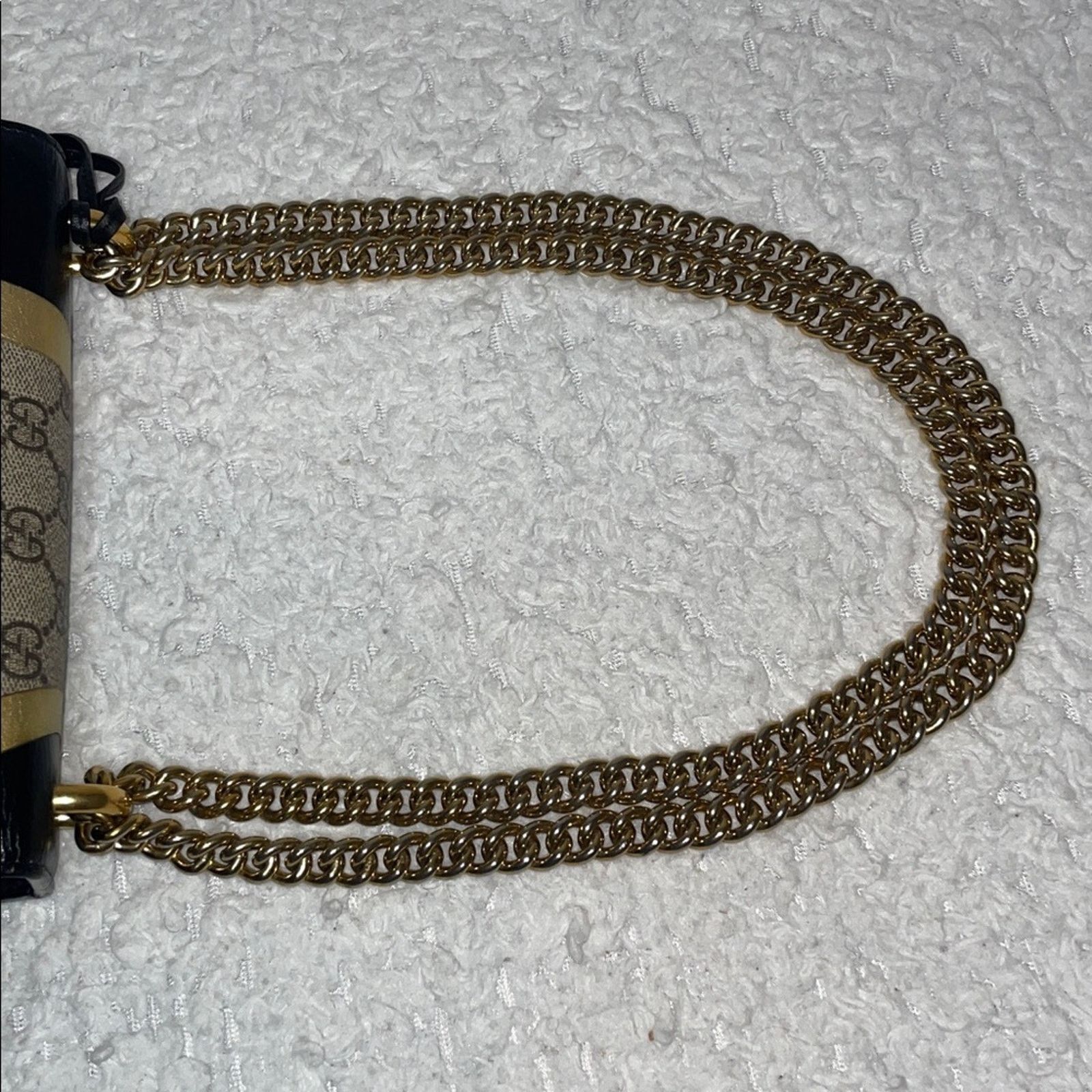 Gucci Gucci Padlock GG Supreme Chain Bag Black/Gold Size ONE SIZE - 9 Thumbnail