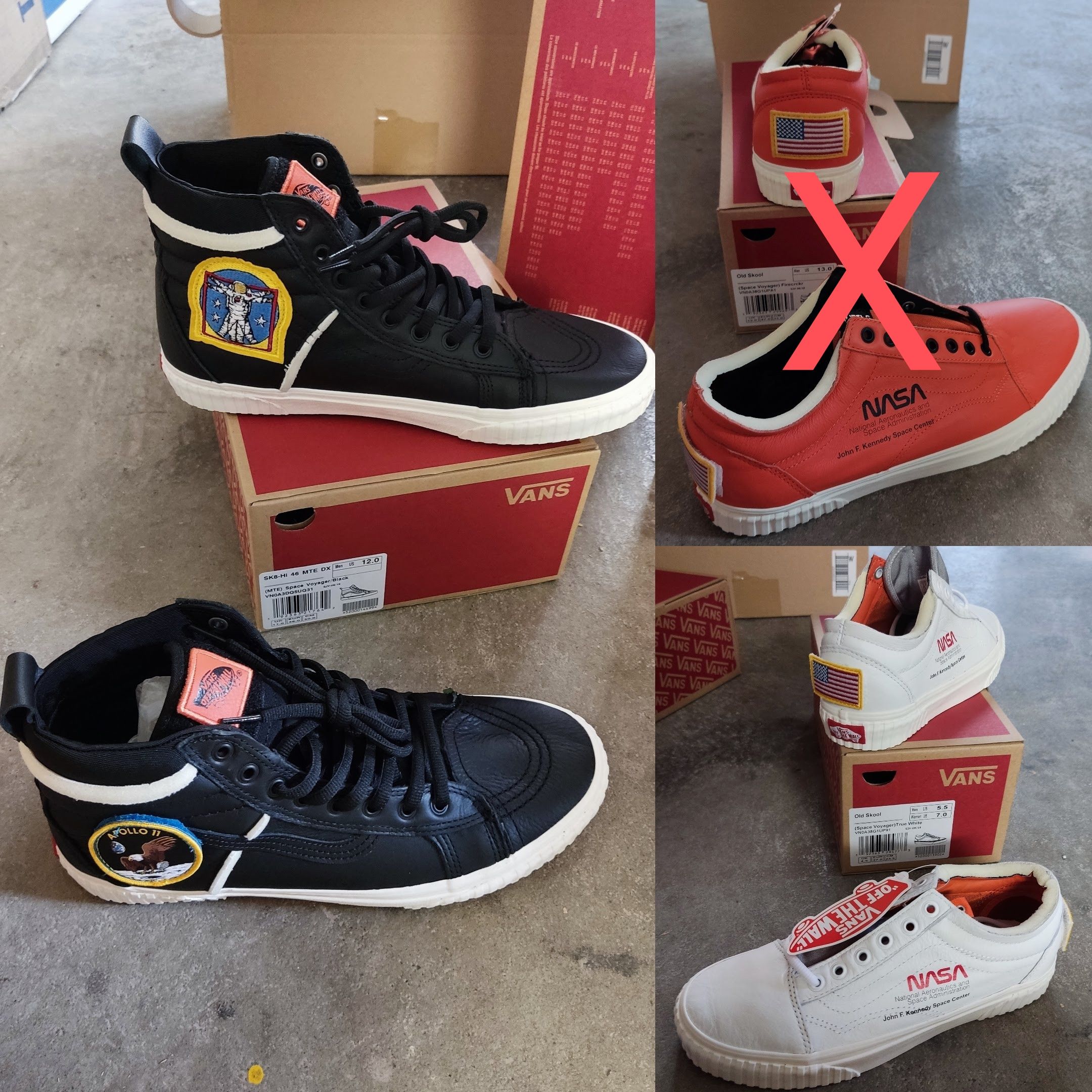 Vans VANS X NASA LIMITED USA old school SK8-HI Gr. 46 MTE-DX Size US 12 / EU 45 - 2 Thumbnail