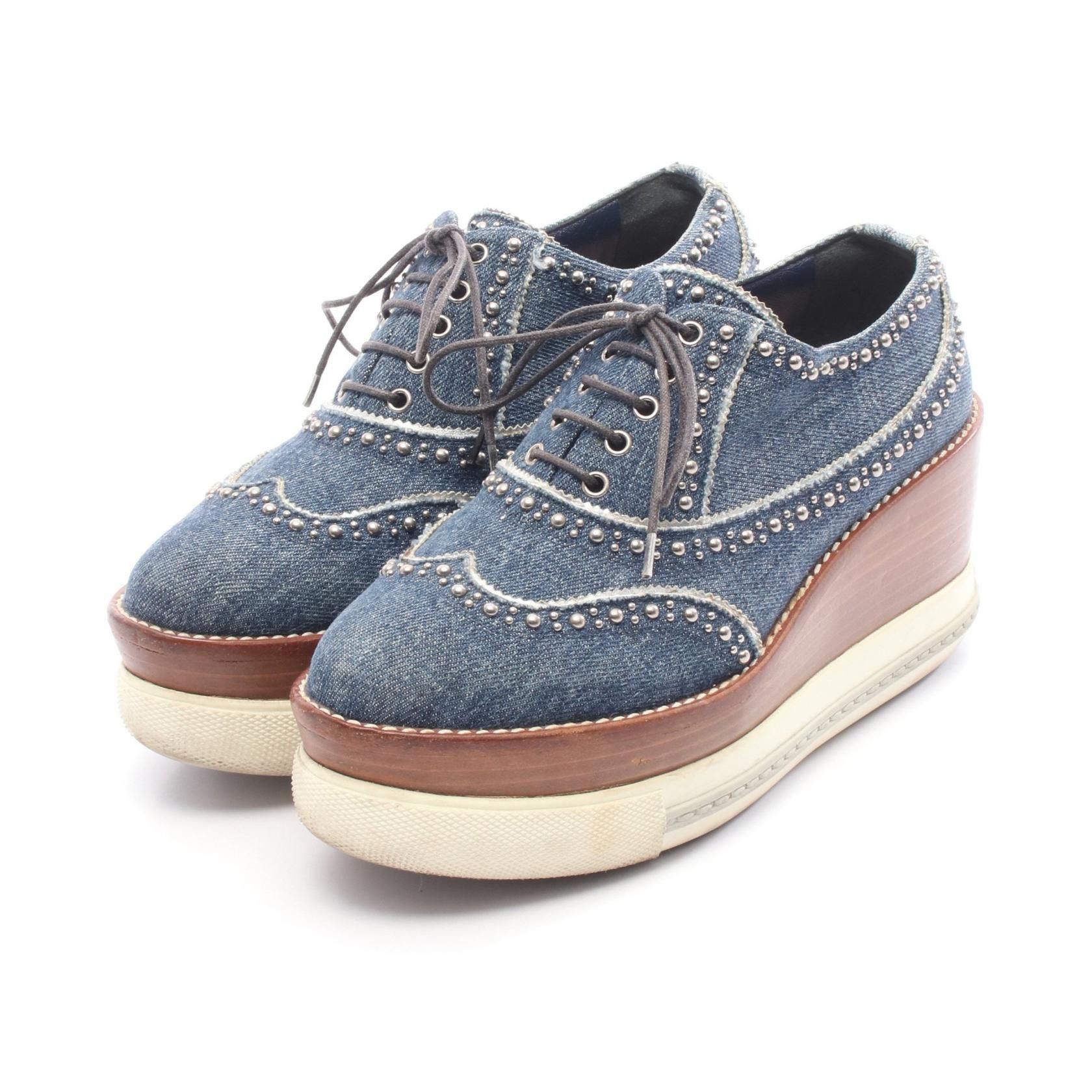 Miu Miu Miu Miu Miu Miu Denim Sneakers Textile Shoes DUTY FREE for USA Size ONE SIZE - 1 Thumbnail
