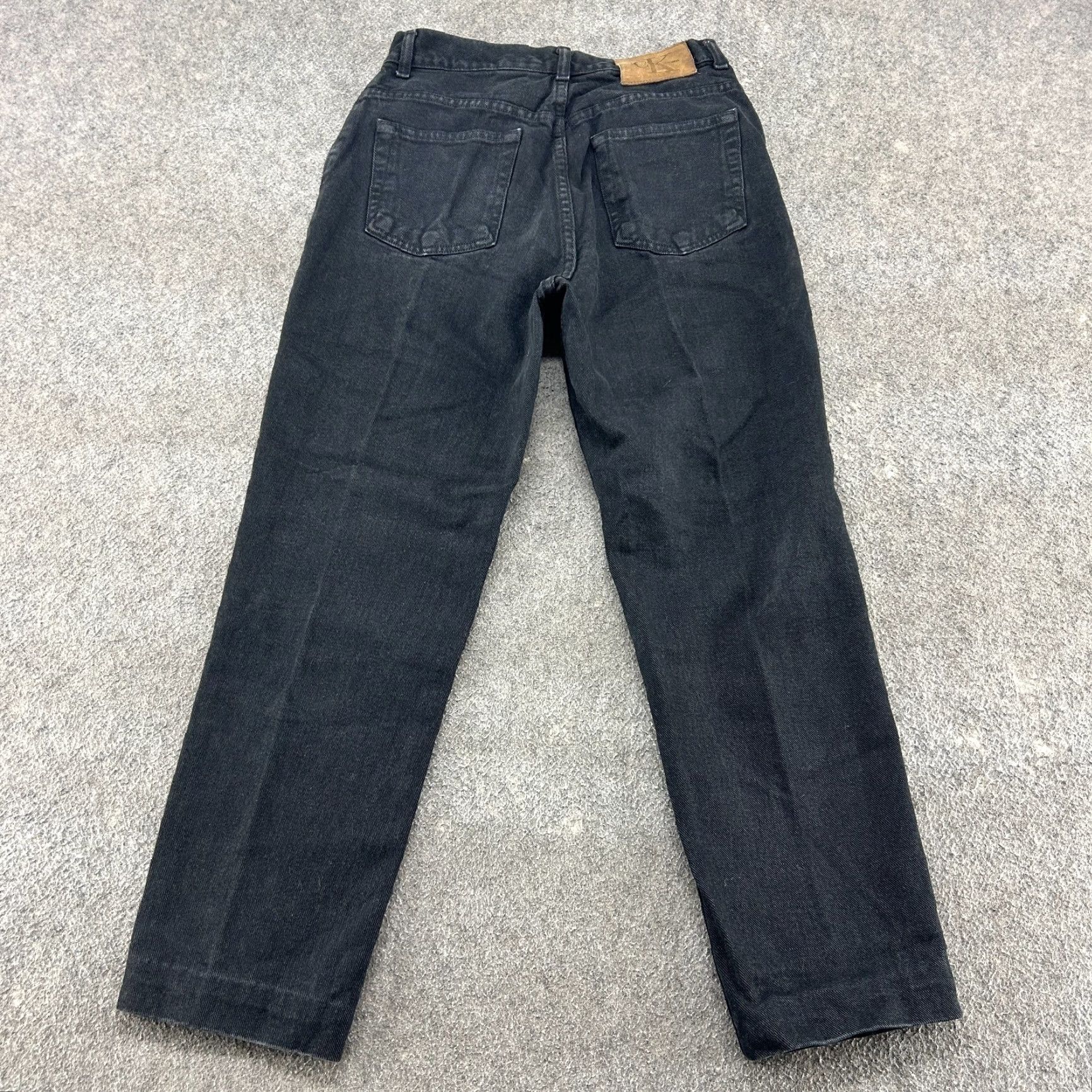 Calvin Klein VINTAGE Calvin Klein Jeans Womens 10 Black 5 Pocket Relaxed Straight Dark Wash 90s Jeans Size 32" / US 10 / IT 46 - 6 Thumbnail