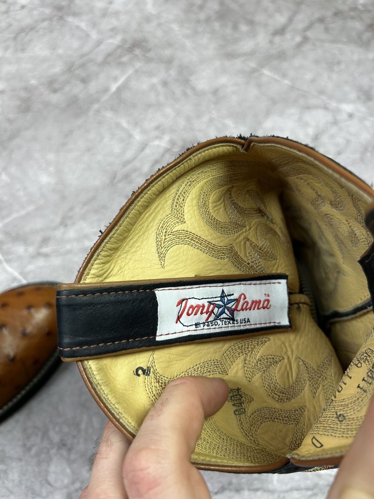 Tony Lama Tony Lama Black brown Ostrich Western Cowboy Boots Size US 9 / EU 42 - 16 Thumbnail