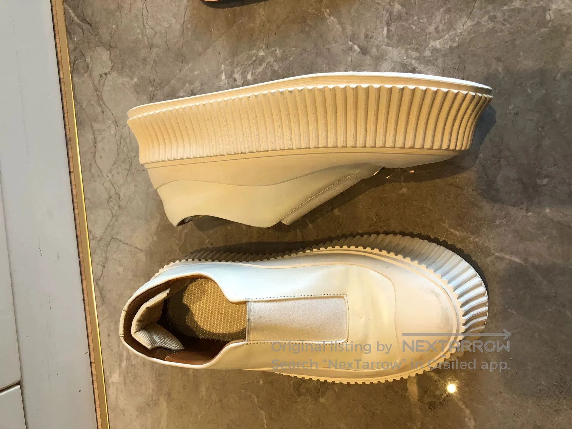 Jil Sander Jil Sander White Leather Slip. Size US 5 / IT 35 - 1 Thumbnail