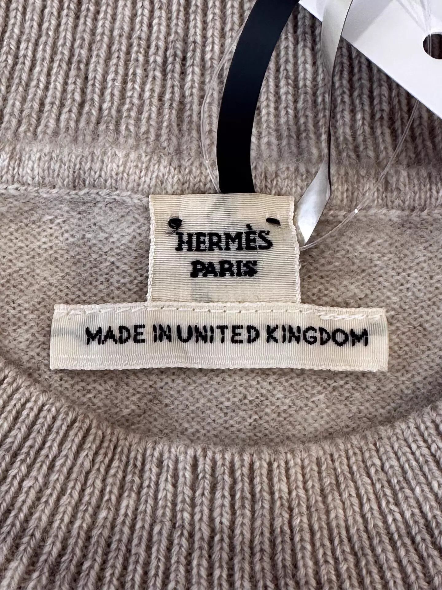 Hermes Hermes Women's Gray Embossed Logo Cashmere Sweater 38 New Size S / US 4 / IT 40 - 5 Thumbnail