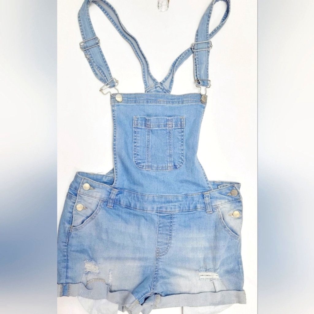 Other Wax Jean Classic Blue Denim Overall Shorts Size Medium Size 27" / US 4 / IT 40 - 2 Thumbnail