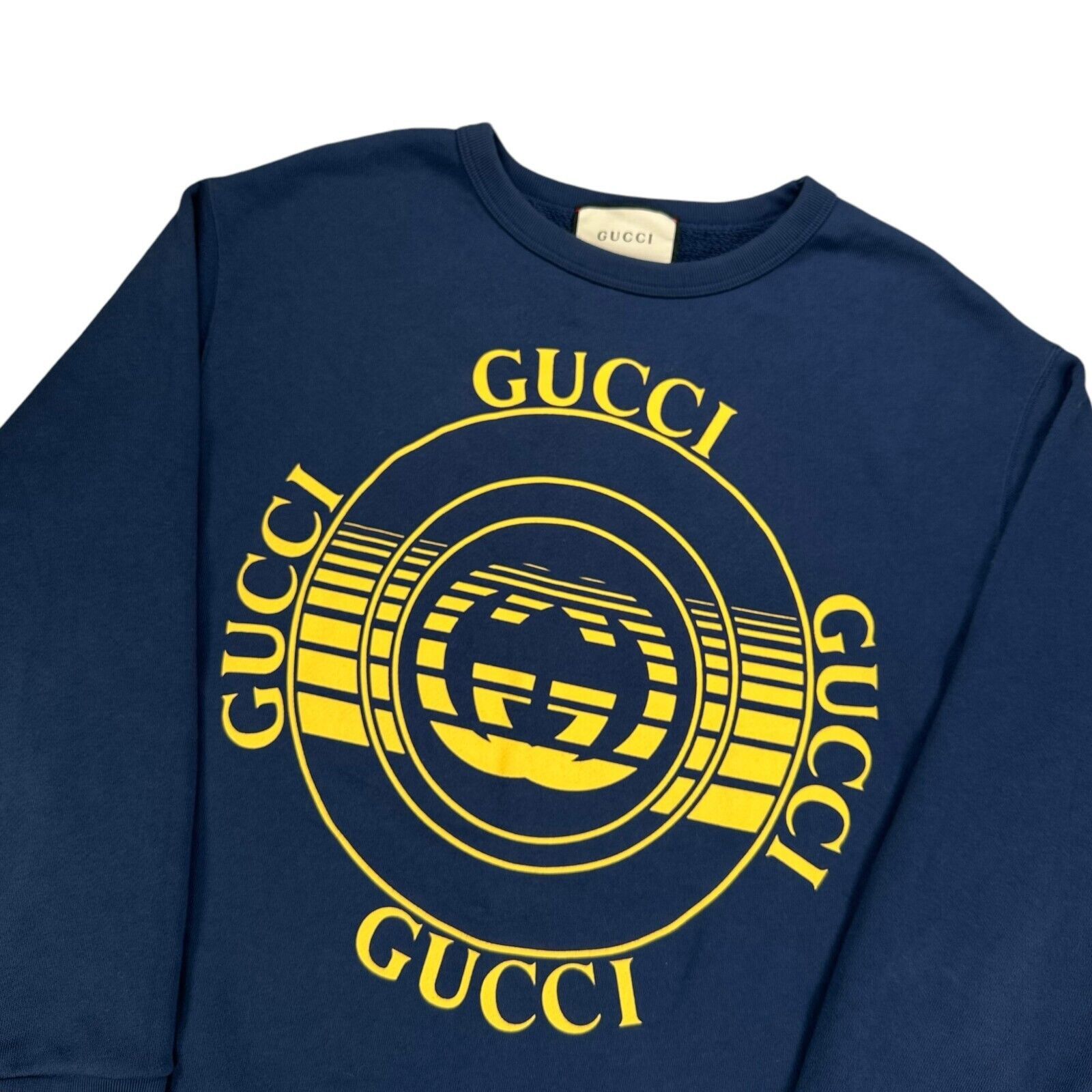 Gucci Gucci Size M Sweatshirt Deep Blue Record Disk Logo GG Size US M / EU 48-50 / 2 - 5 Thumbnail
