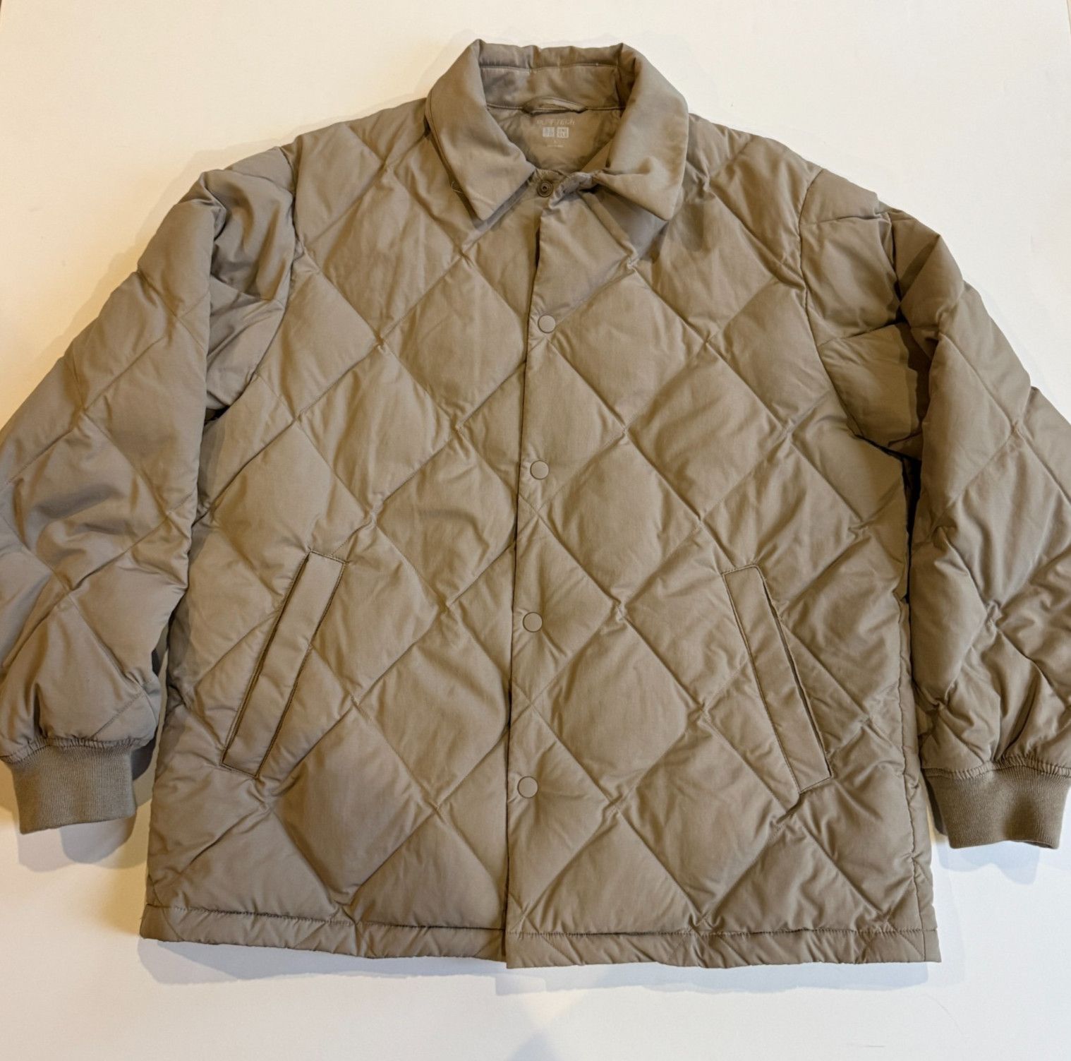 Uniqlo Uniqlo Pufftech Quilted Jacket in Tan Khaki – Unisex Size US L / EU 52-54 / 3 - 1 Thumbnail