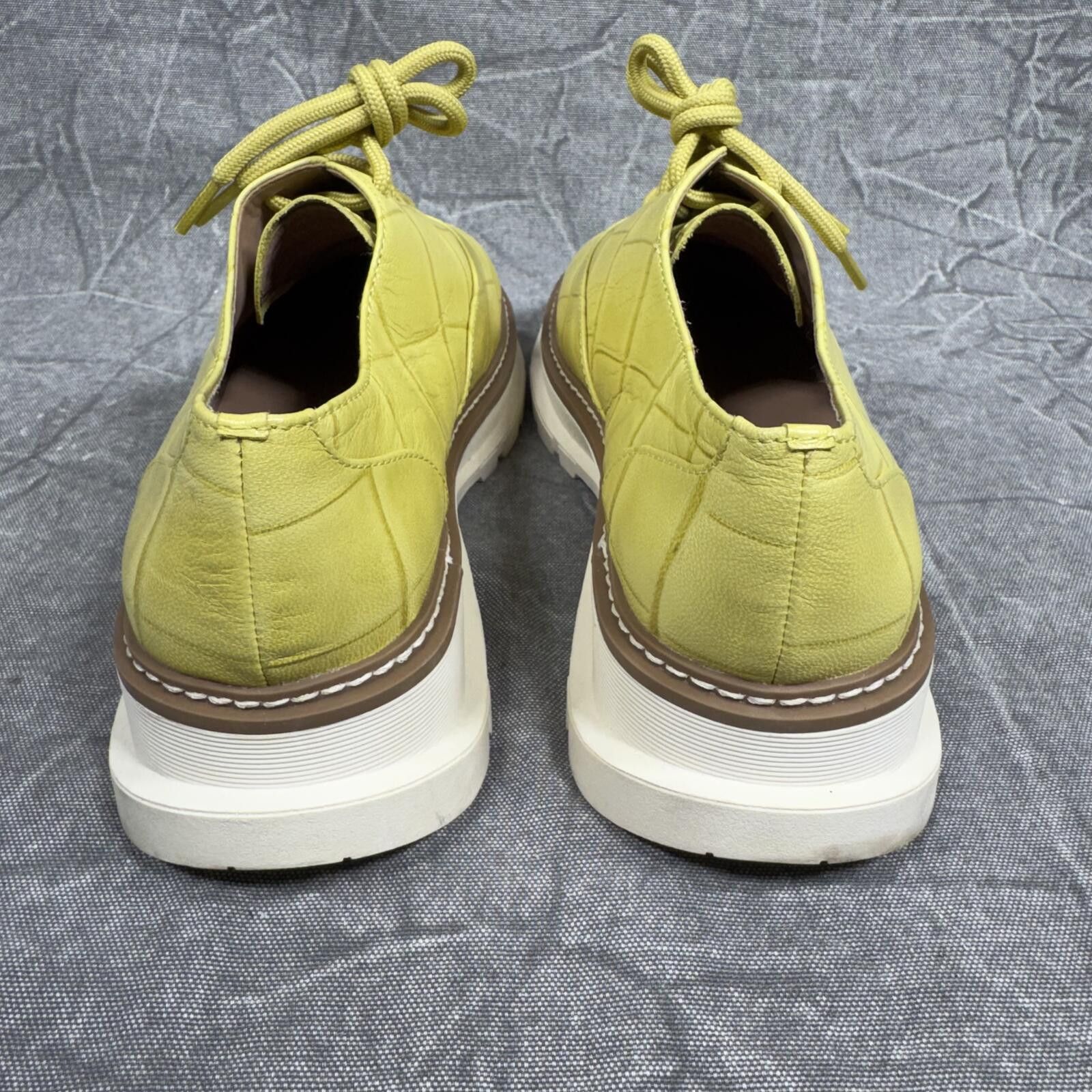 Other Linea Paolo Women's 7M Yellow Moira Oxford Flat Sheepskin Size US 7.5 / IT 37.5 - 4 Thumbnail