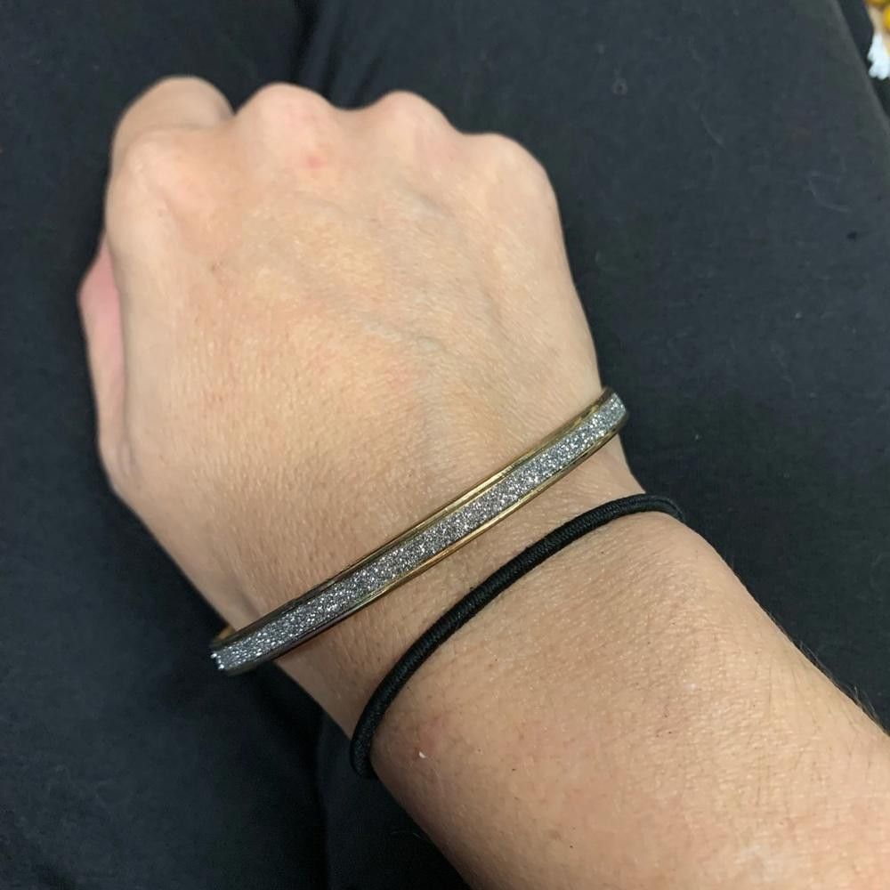 Designer Elegant Gold and Silver Bangle Bracelet Size ONE SIZE - 4 Thumbnail