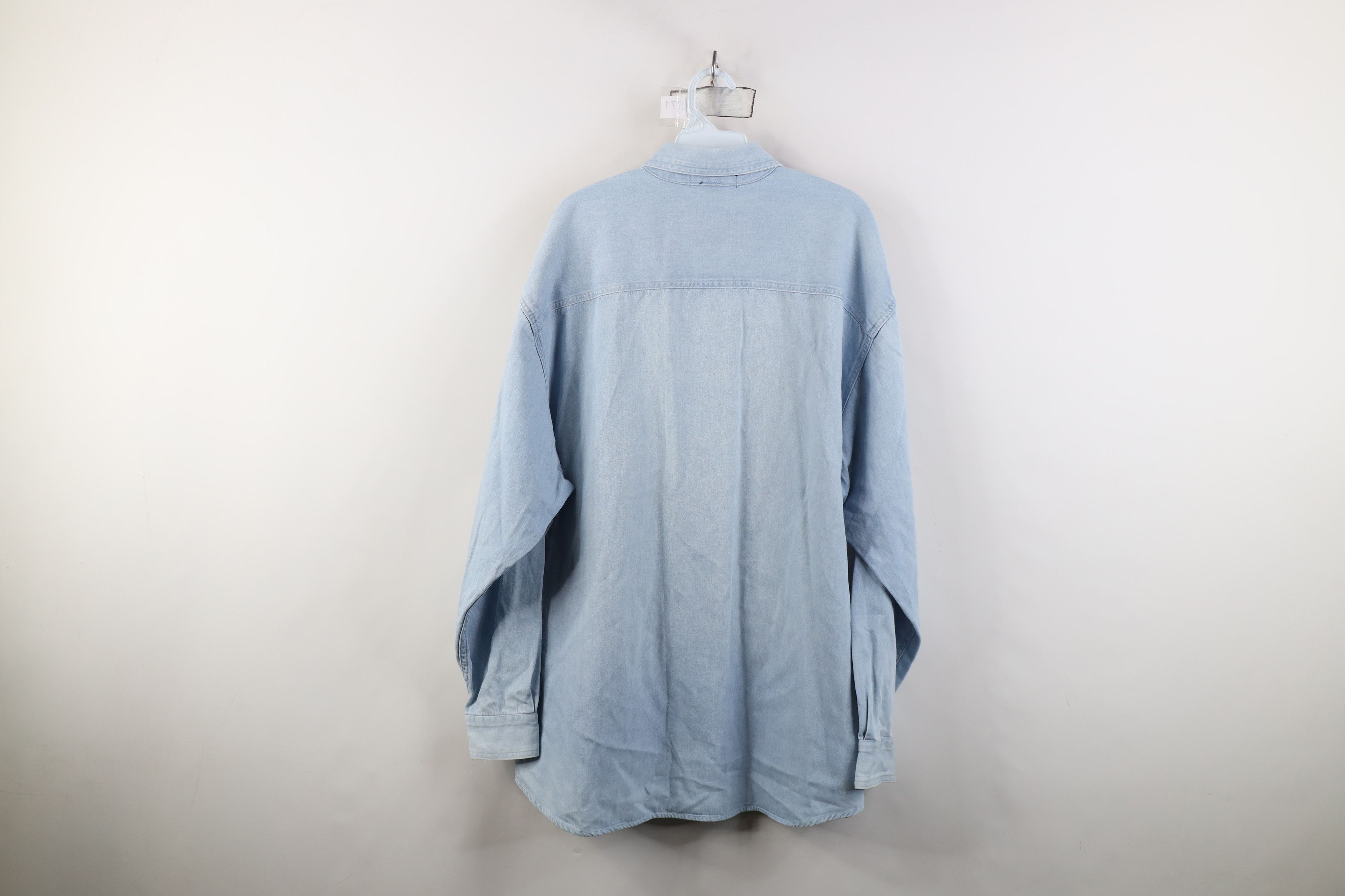 Vintage Vintage 90s Porsche Racing Denim Button Down Shirt USA Size US XL / EU 56 / 4 - 13 Thumbnail
