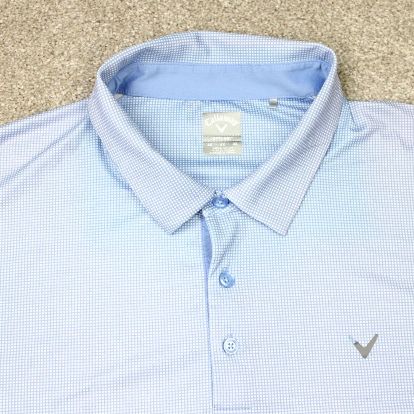 Callaway Callaway Golf Polo Shirt Men 4XL Blue Geometric Opti-Dri Short Sleeve Size US XXL / EU 58 / 5 - 4 Thumbnail