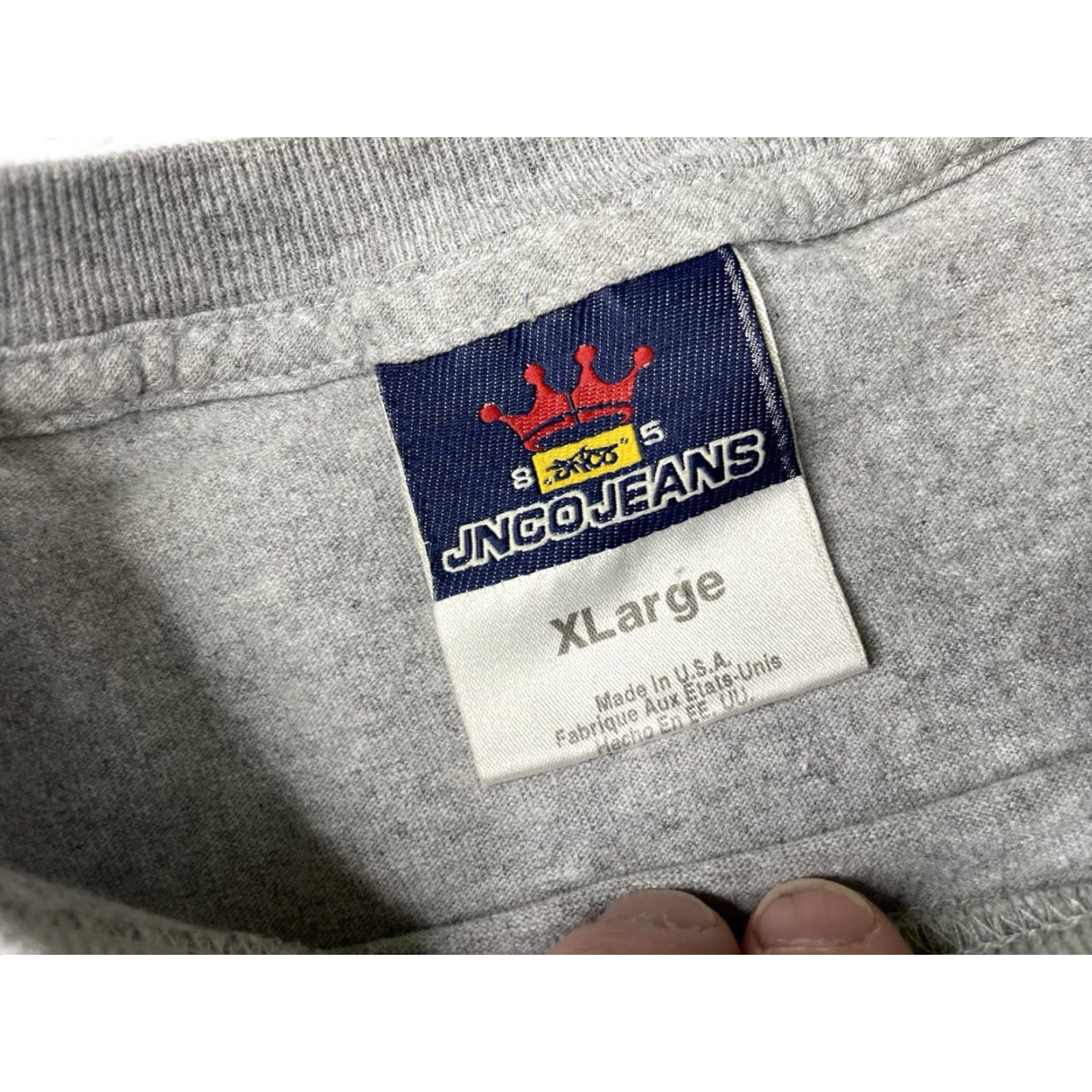 JNCO VINTAGE JNCO T-Shirt Long Sleeve Crew Neck 90s Skull Tribal Gray XL Men US Size US XL / EU 56 / 4 - 3 Thumbnail