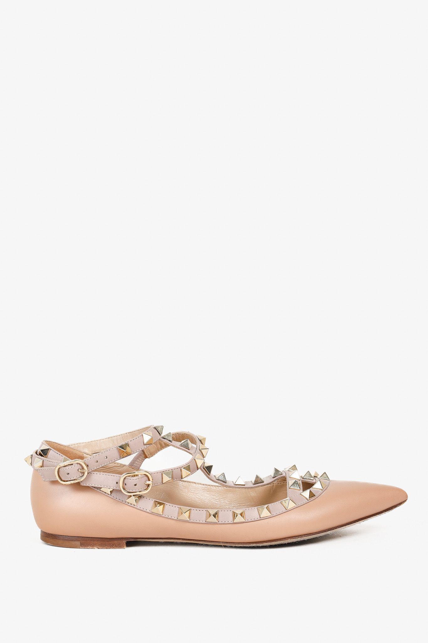 Valentino Valentino Garavani Rockstud Triple Cage Ballerina Flat Size US 5.5 / IT 35.5 - 1 Thumbnail