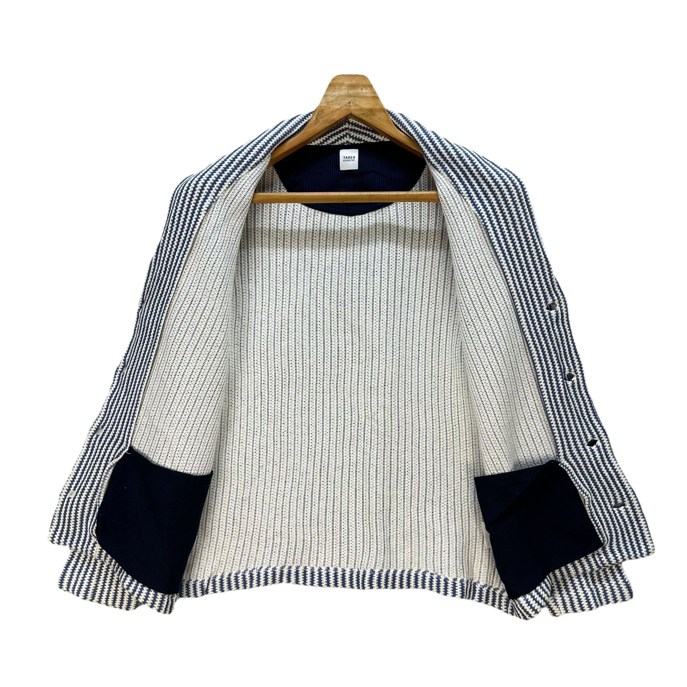 Takeo Kikuchi Vintage TAKEO KIKUCHI Hickory Stripe Casual Jacket #A42-0962 Size US S / EU 44-46 / 1 - 8 Thumbnail