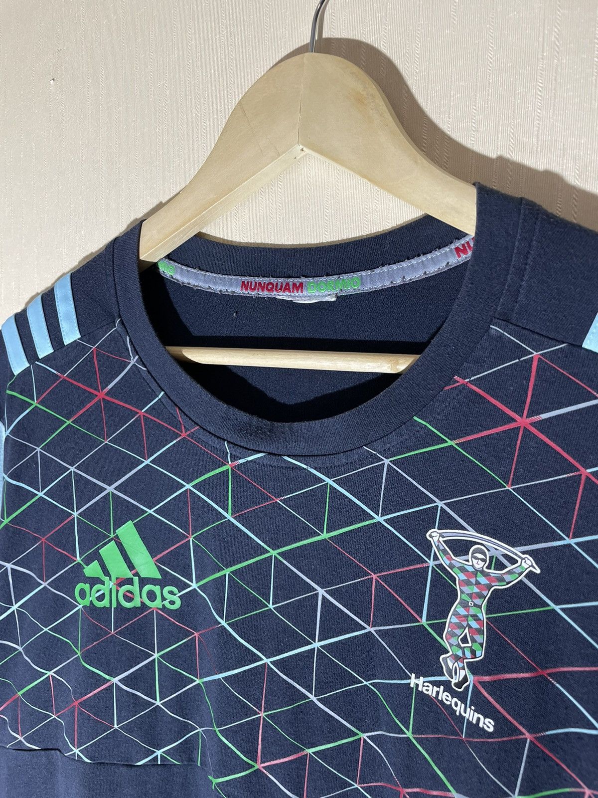 Adidas Adidas Harlequins rugby T shirt Size US L / EU 52-54 / 3 - 4 Thumbnail