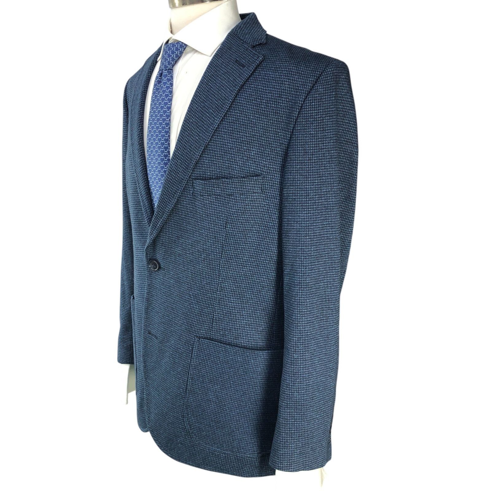 Hart Schaffner Marx Hart Schaffner Marx Sz L Sport Coat Unstructured Houndstooth Size 44R - 6 Thumbnail