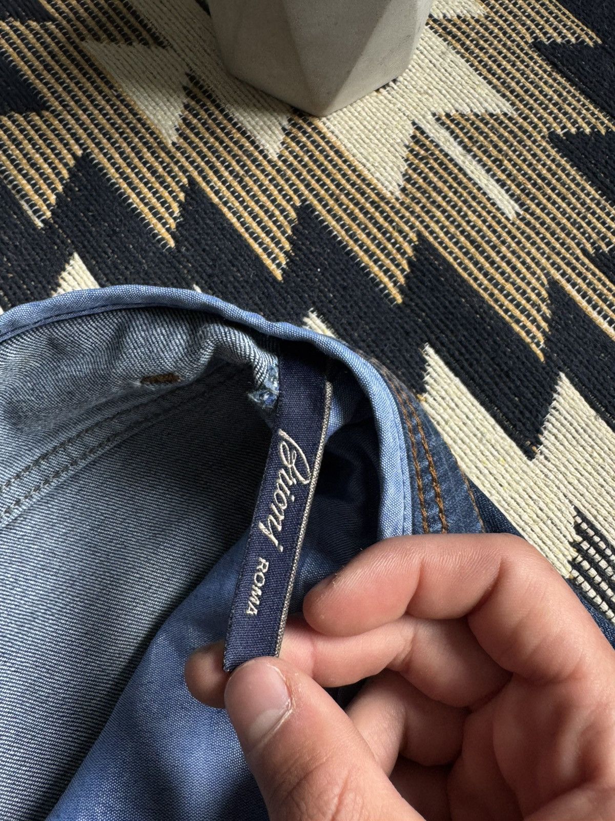 Brioni Brioni Logo Denim Luxury Jeans Size US 31 - 17 Thumbnail