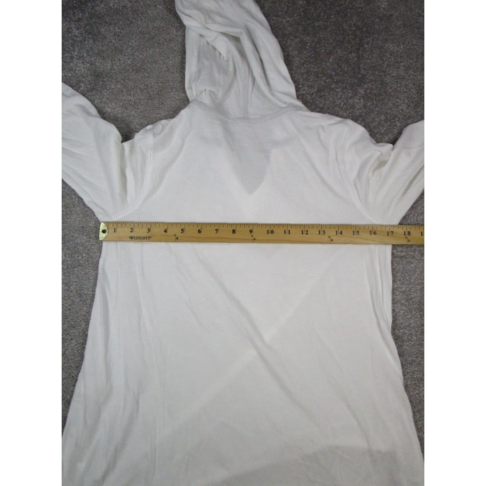 J. Jill J.Jill Fit Everyday Hoodie Womens XS Petite White Cotton Blend Pullover Size XS / US 0-2 / IT 36-38 - 6 Thumbnail