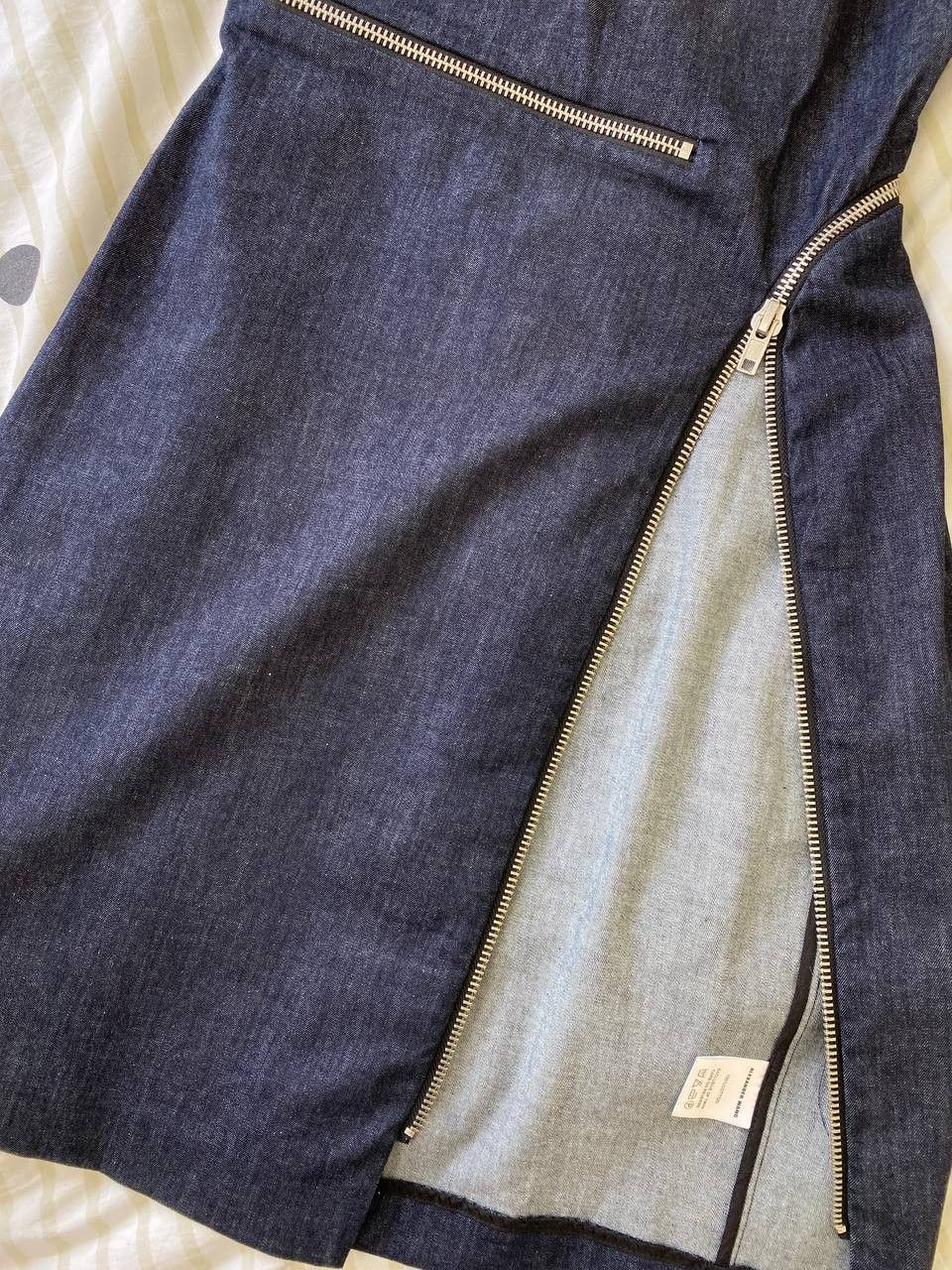 Alexander Wang Alexander Wang Denim Zipper V-Neck Midi Dress Size S / US 4 / IT 40 - 9 Thumbnail