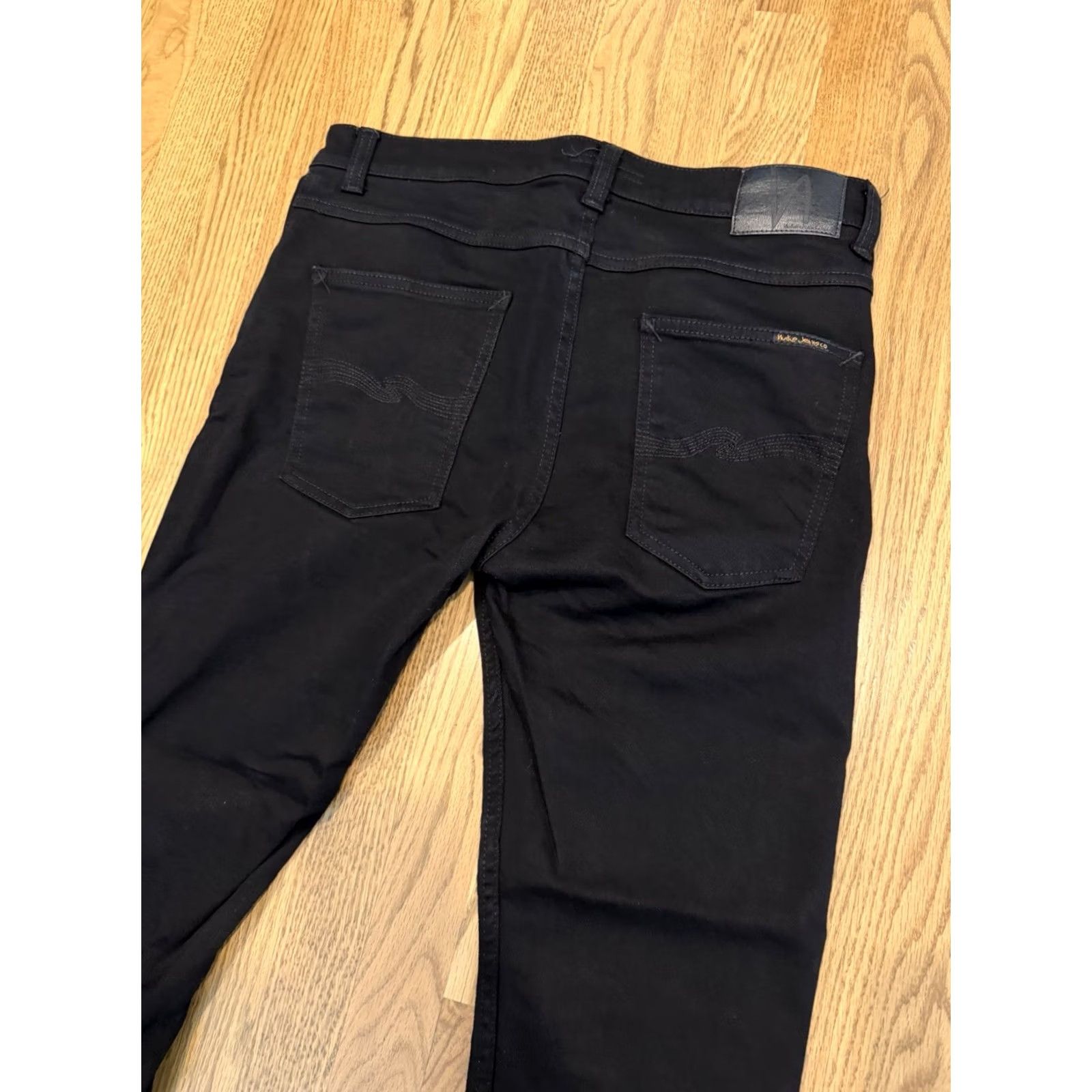 Nudie Jeans Nudie Jeans Lean Dean Dry Everblack Pants Men’s 34x34 Slim Denim Jeans 5-Pocket Black Cotton Spandex Hemmed 26 Inseam Size US 34 / EU 50 - 3 Thumbnail